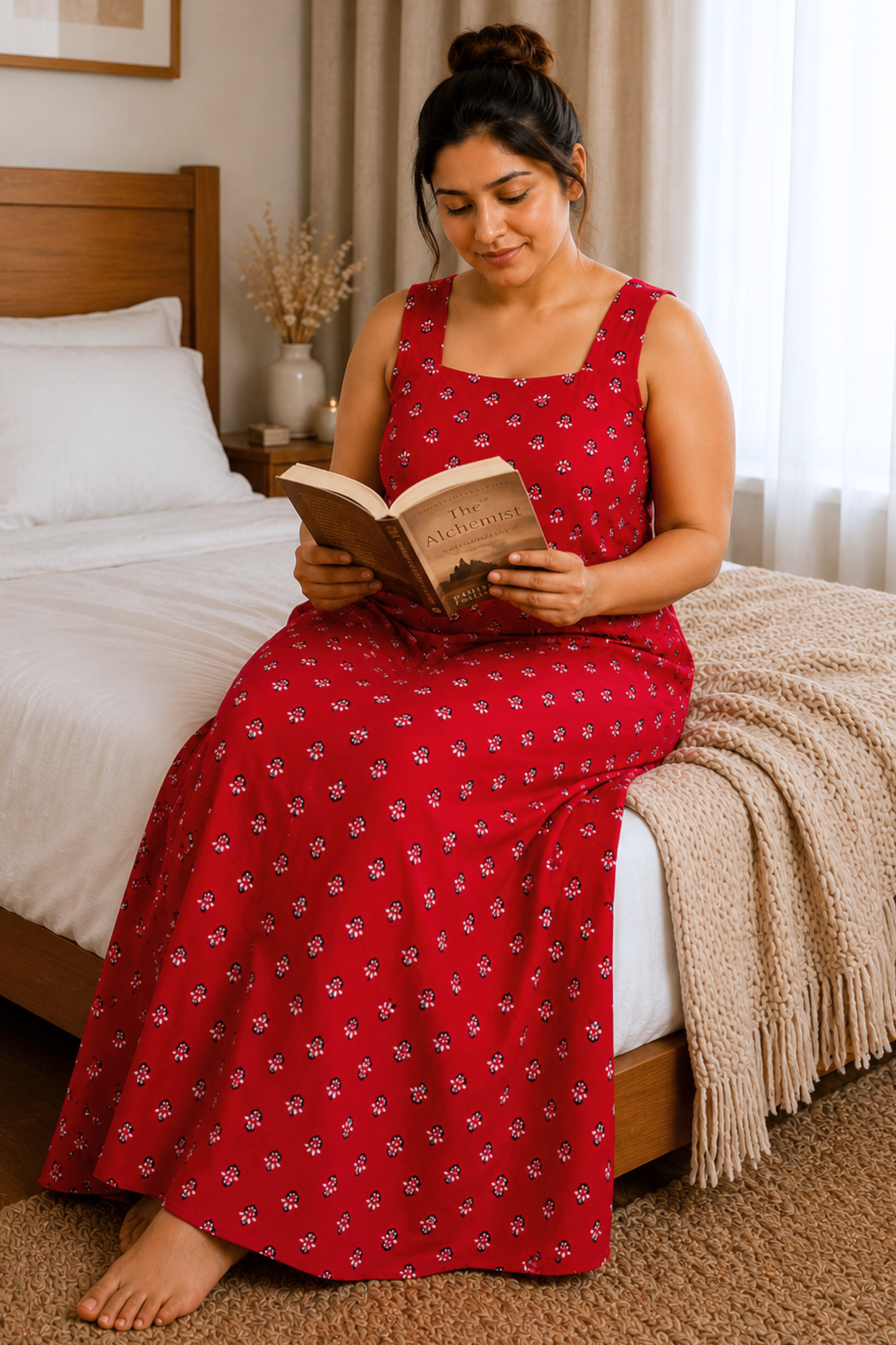 Cherry Bloom Rayon Night Gown