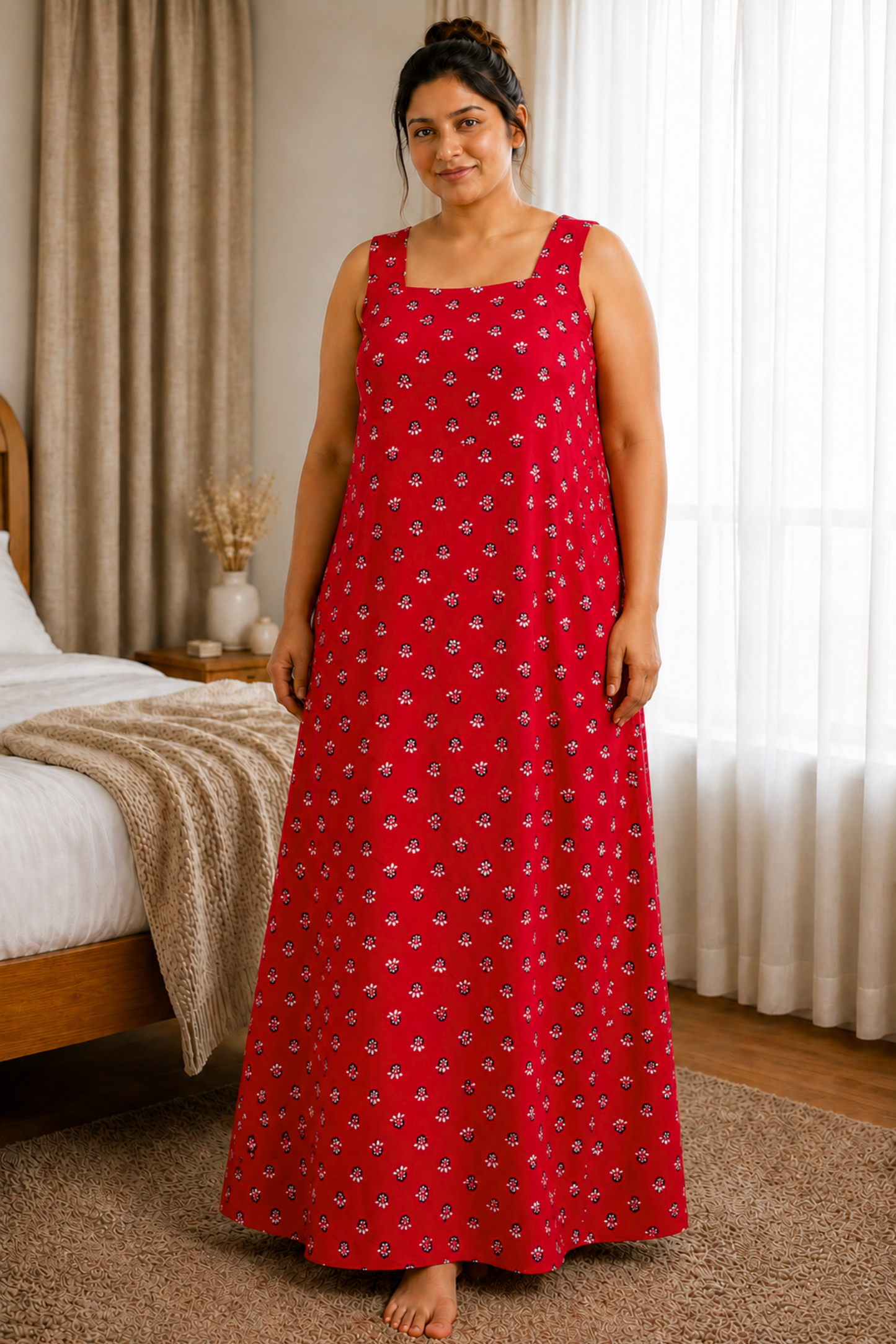 Cherry Bloom Rayon Night Gown