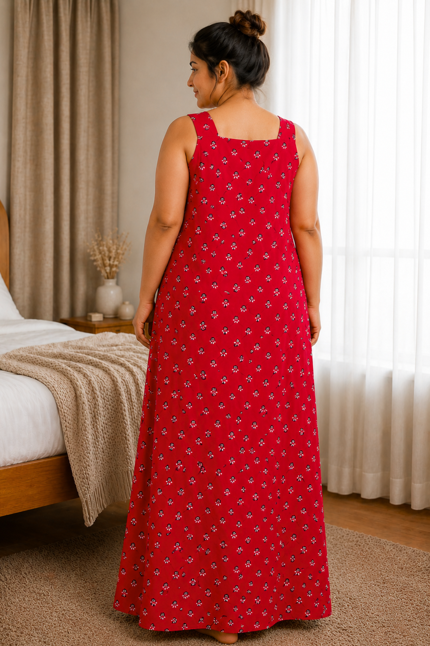 Cherry Bloom Rayon Night Gown