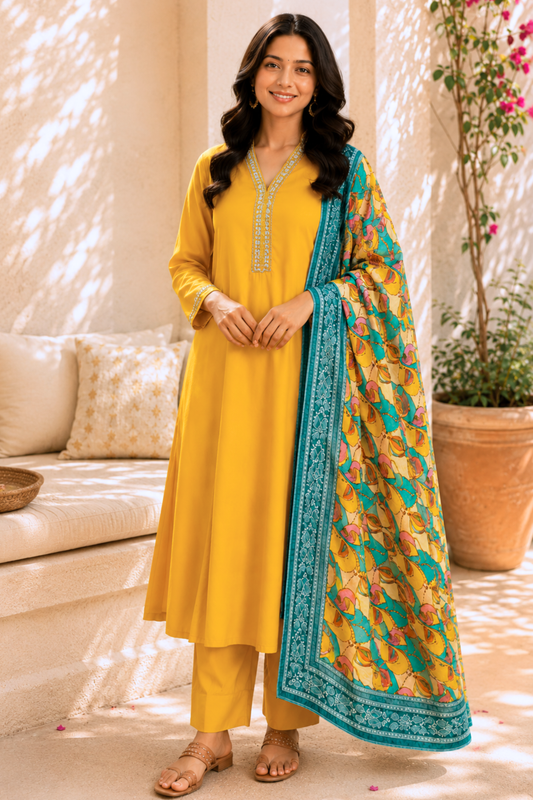 Mustard Gold Everyday Suit Set
