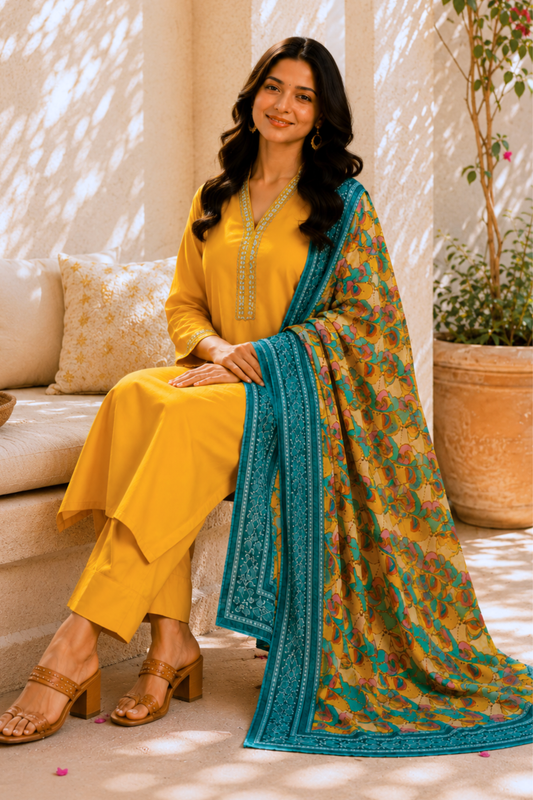 Mustard Gold Everyday Suit Set