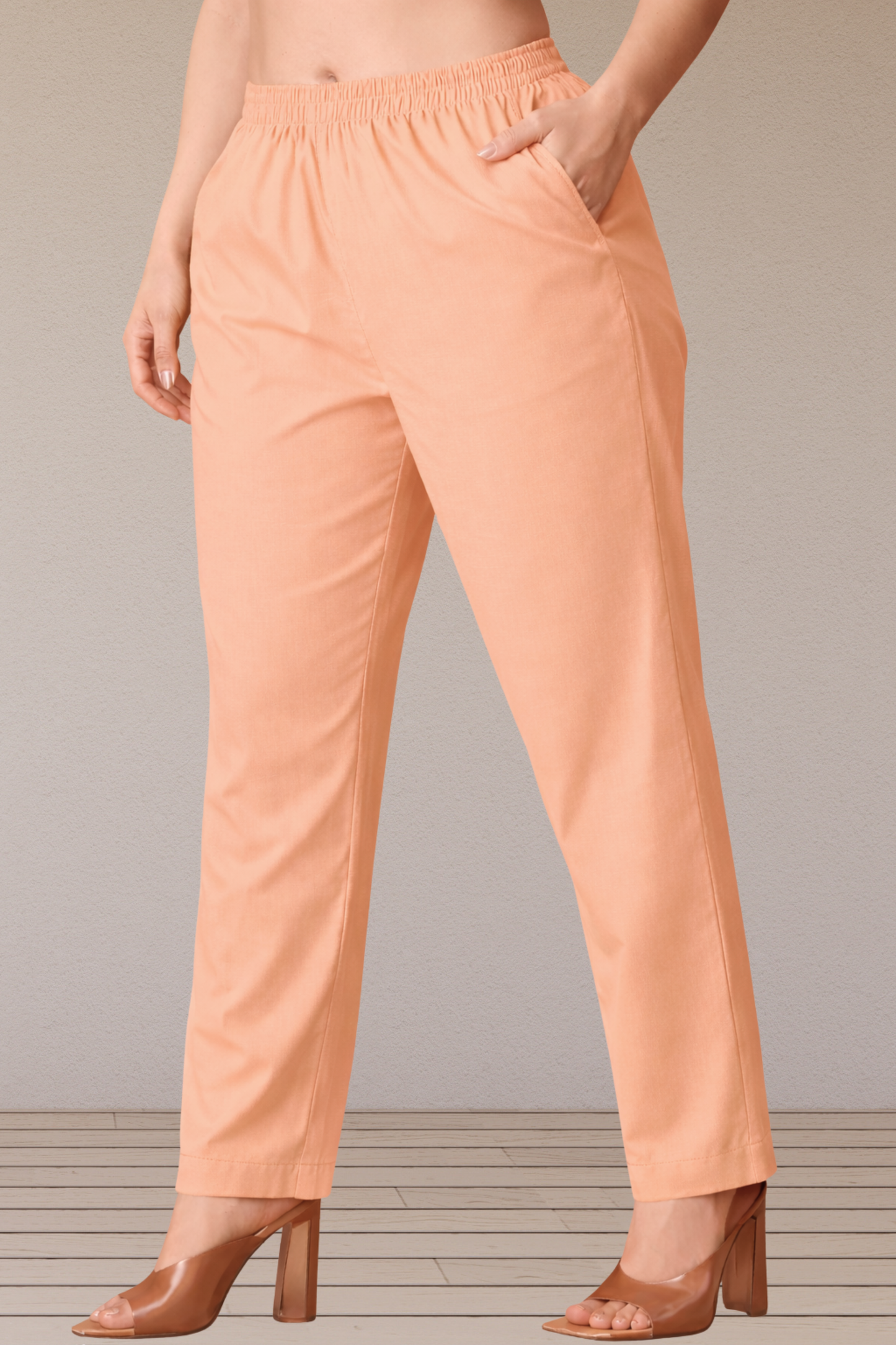 Apricot Cotton Kurti Pant