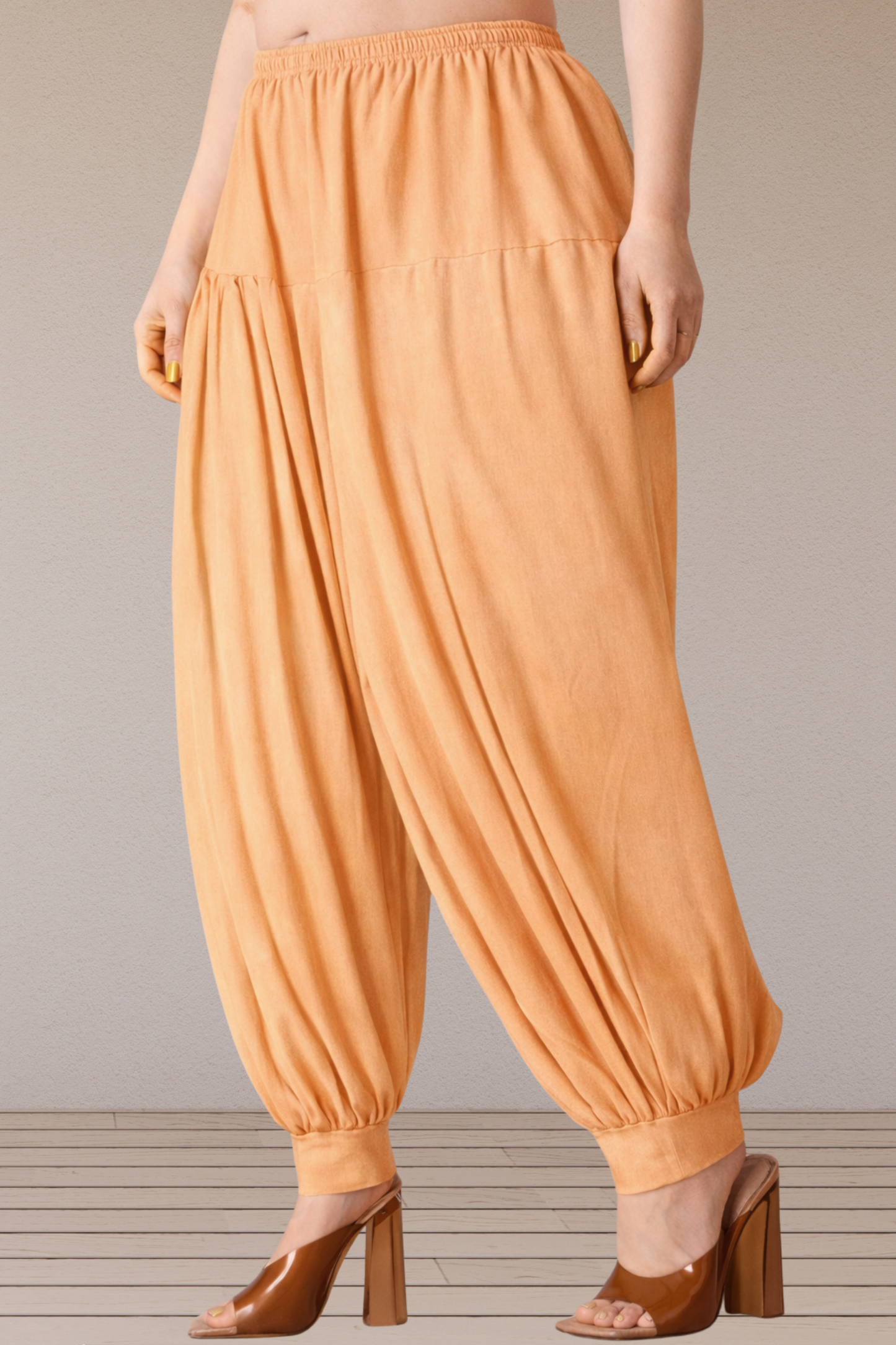 Apricot Rayon Afghani Salwar