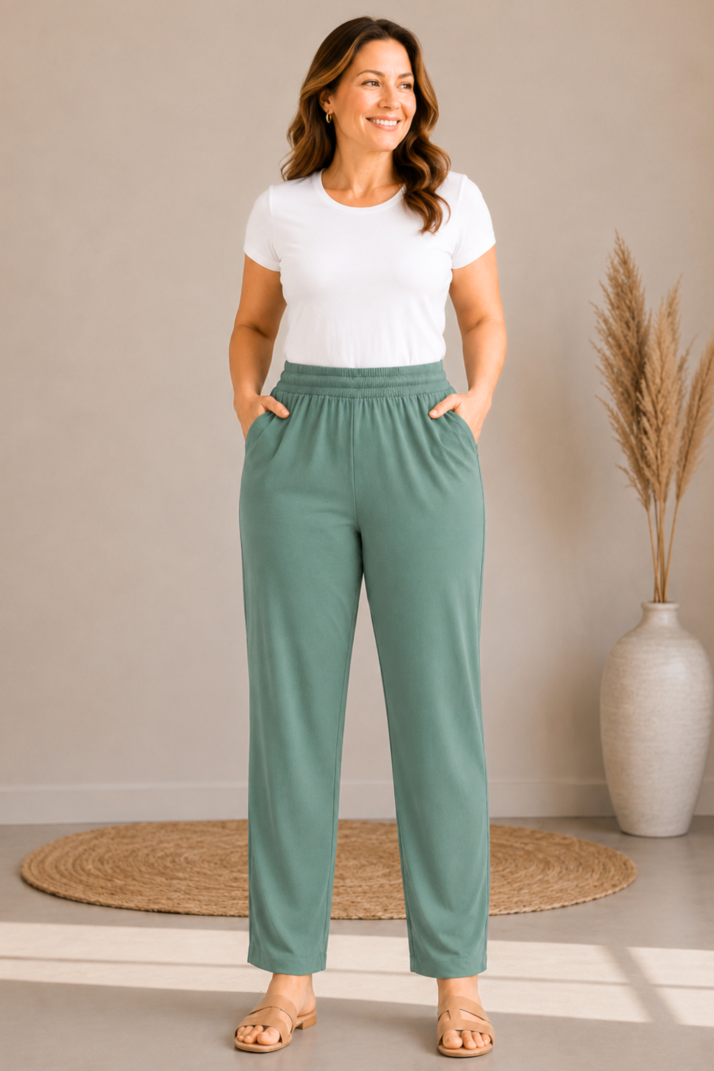 Dusty Turquoise Everyday Cotton Kurti Pants
