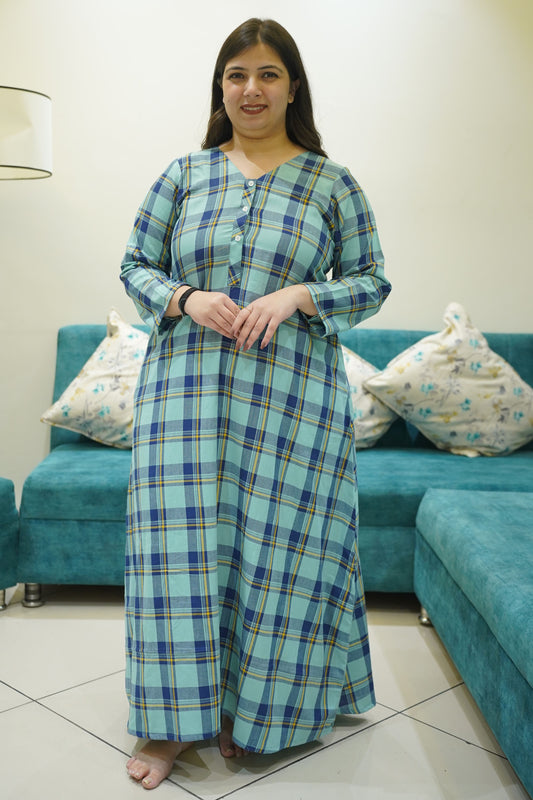 Arctic Checks Woollen Night Gown