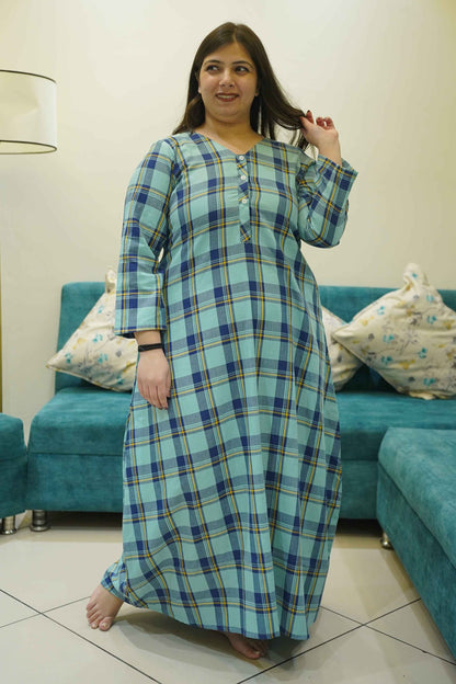 Arctic Checks Woollen Night Gown