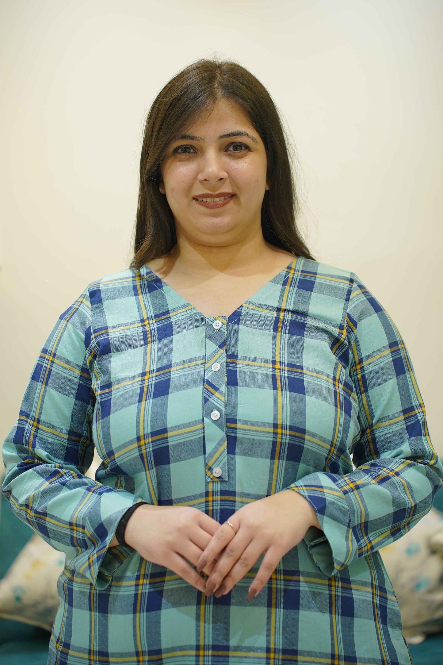 Arctic Checks Woollen Night Suit