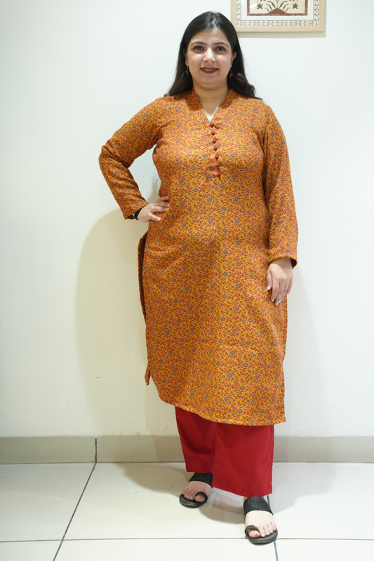 Autumn Marigold Woollen Kurta