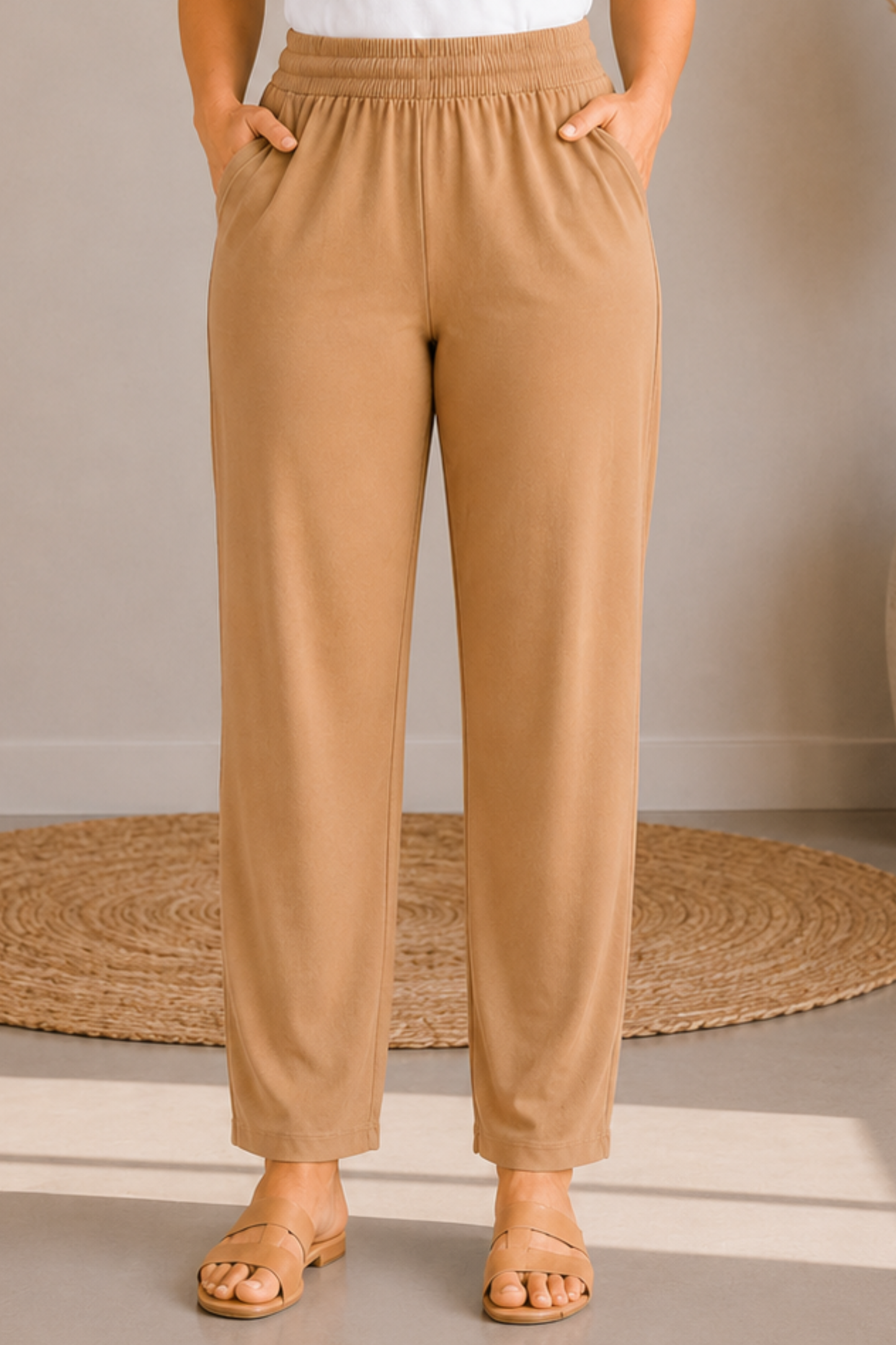 Biscuit Beige Everyday Cotton Kurti Pants