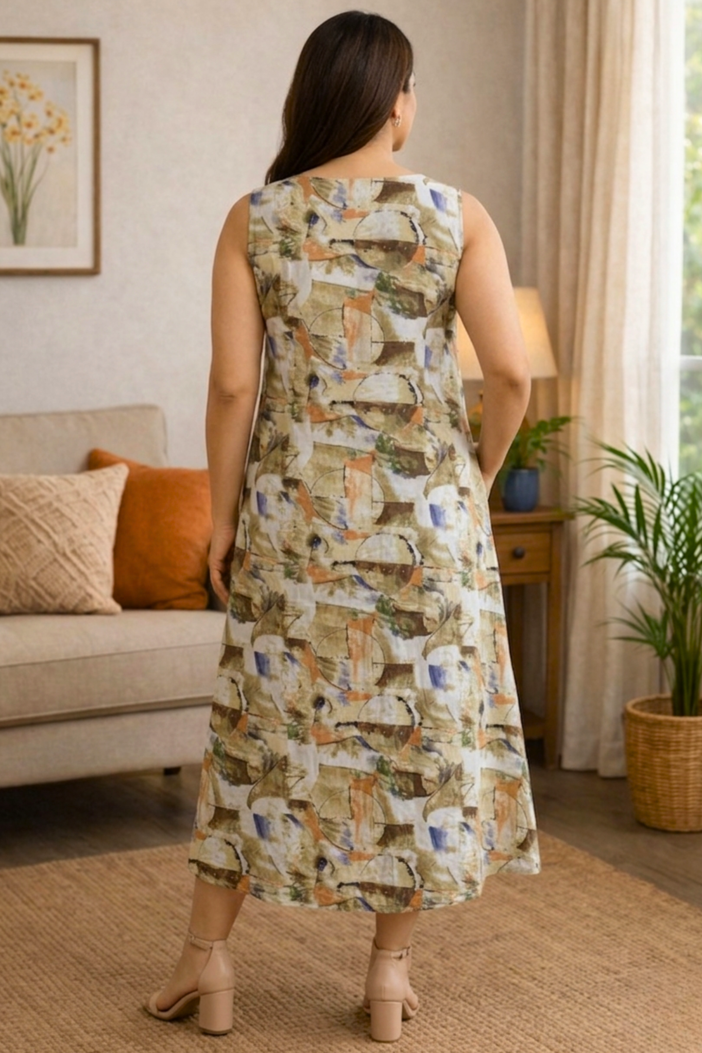 Sand Whisper Summer Dress With Pockets
