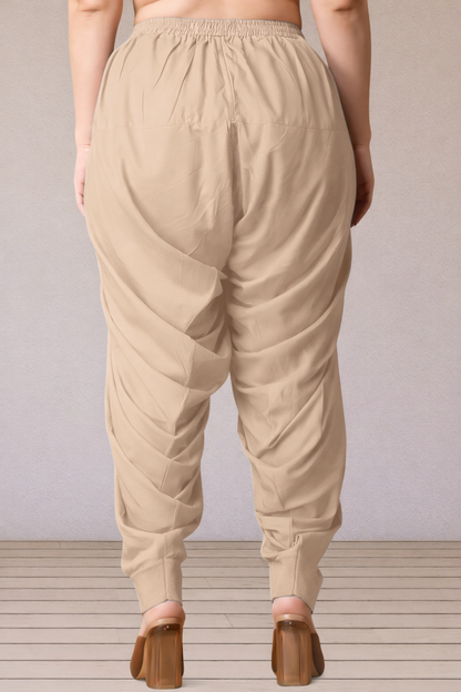 Beige Rayon Patiala Salwar