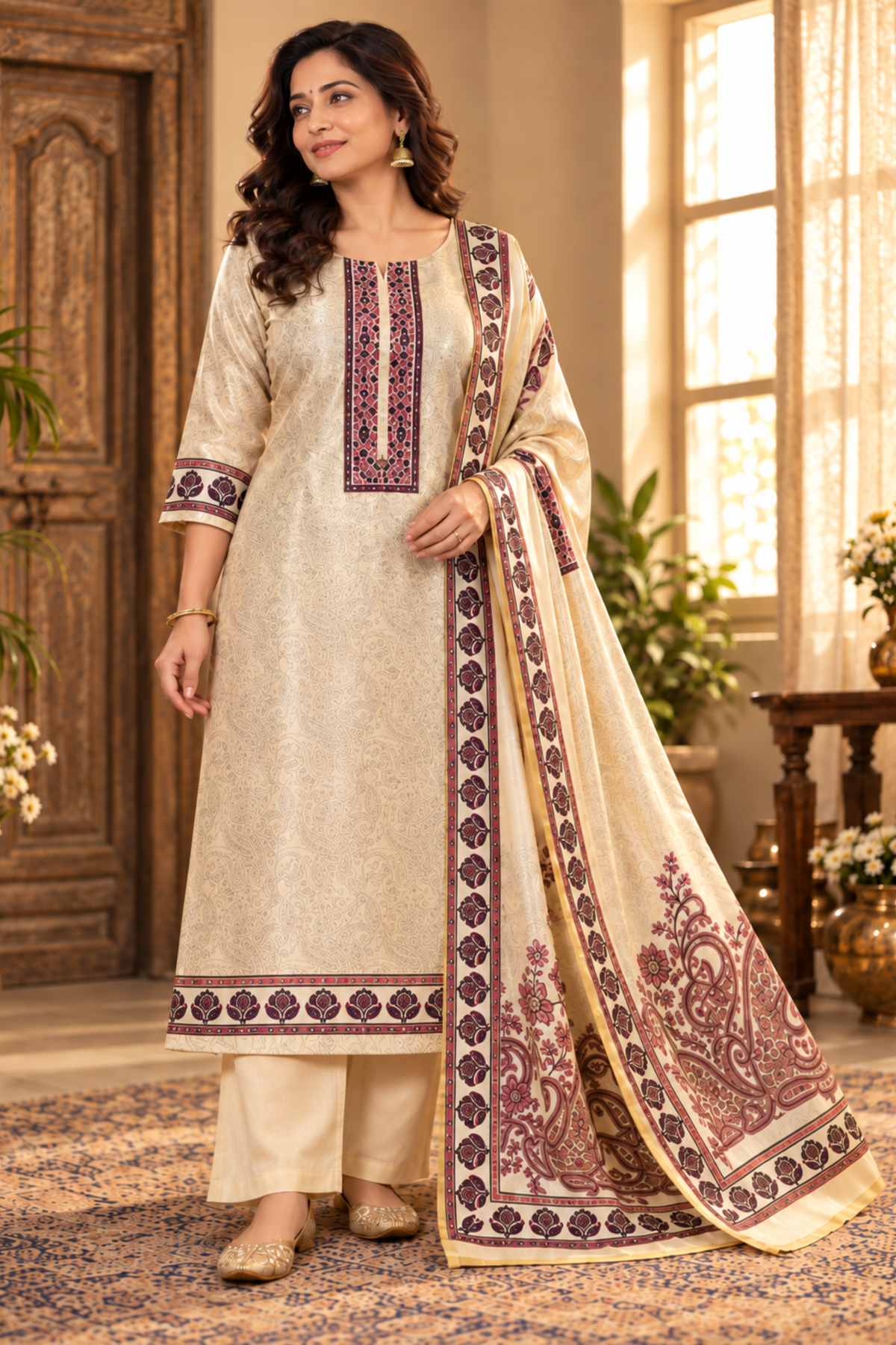 Shaahi Tukda Fancy Suit With Aari Work