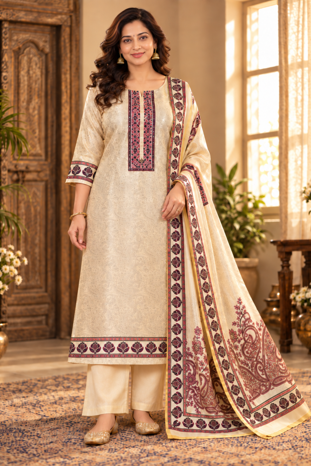 Shaahi Tukda Fancy Suit With Aari Work