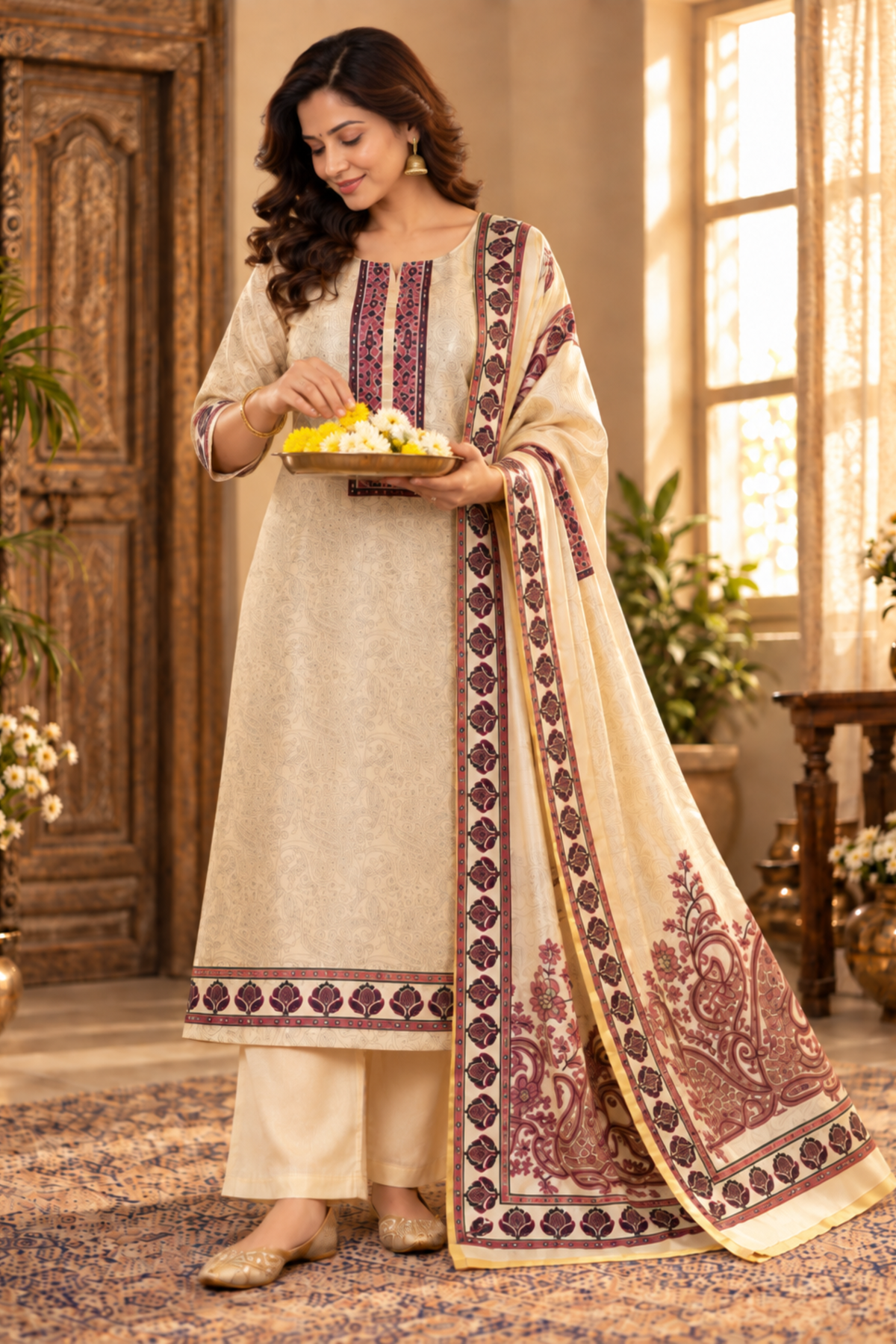 Shaahi Tukda Fancy Suit With Aari Work