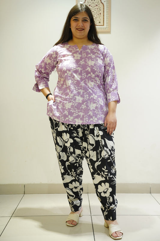 Black Block Printed Cotton Salwar