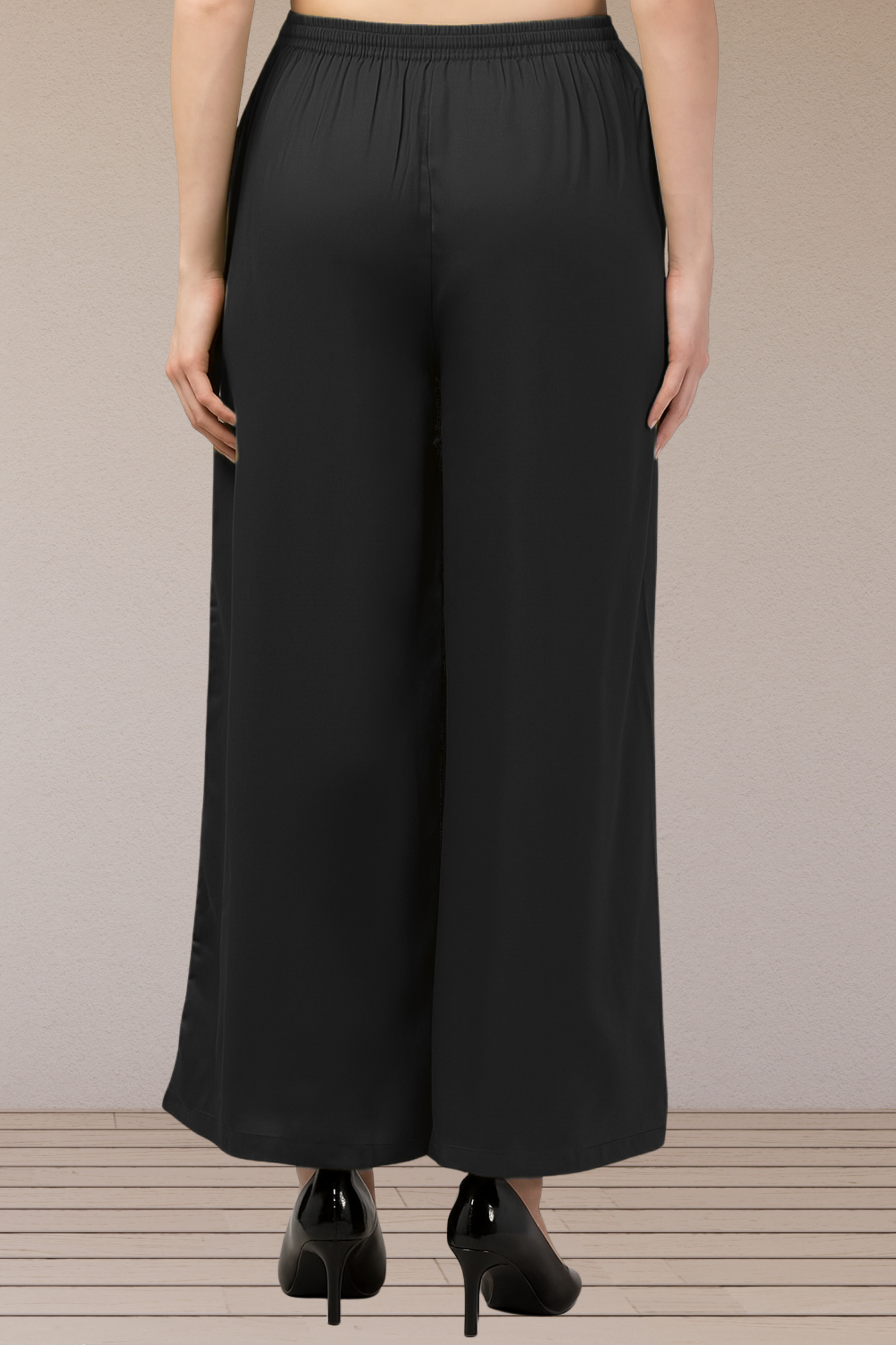 Buy Plus Size ​Flared Rayon Palazzo Pants At Apella | Sizes XS to 10 XL | India | Free Delivery | Customized