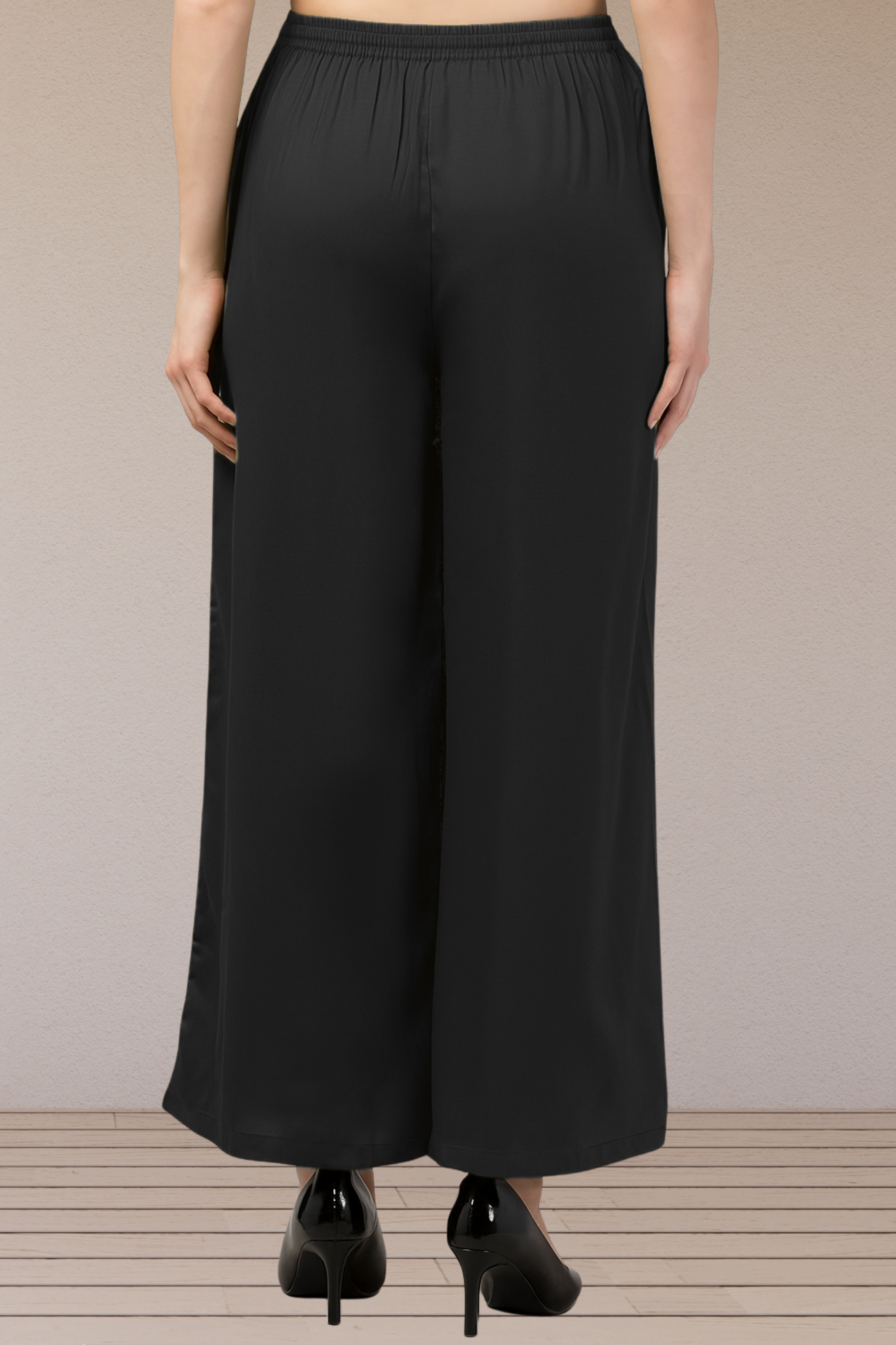 Buy Plus Size ​Flared Rayon Palazzo Pants At Apella | Sizes XS to 10 XL | India | Free Delivery | Customized