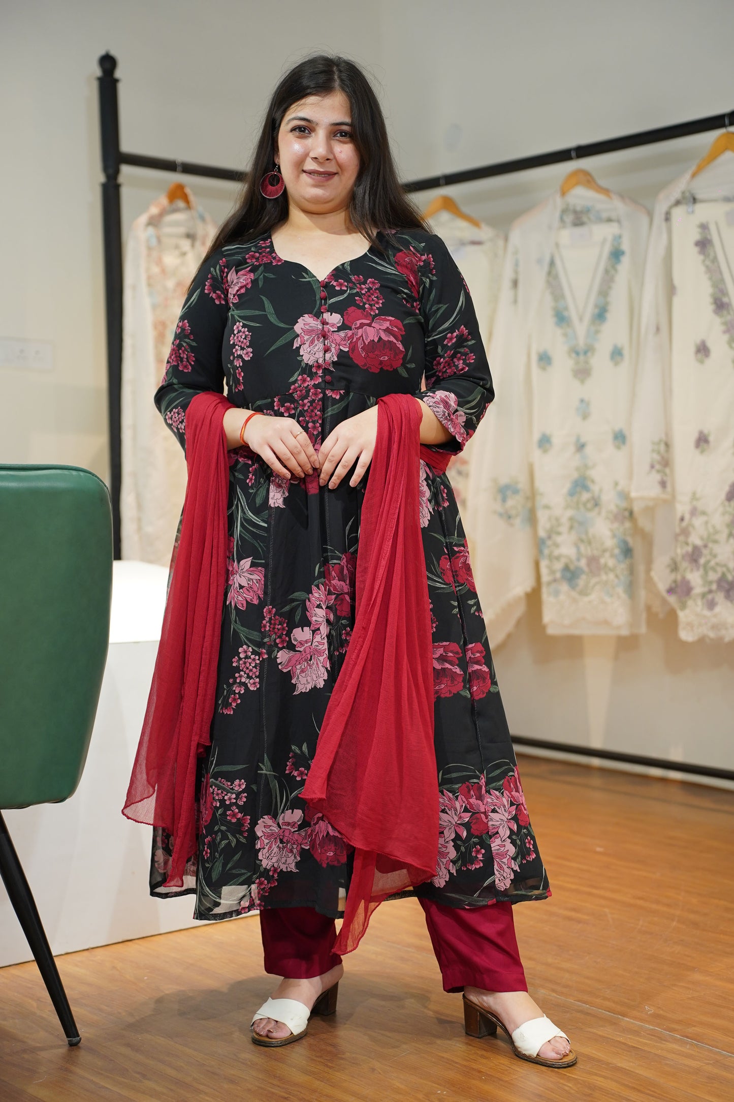Noor-e-Gulaab Floral Anarkali Set