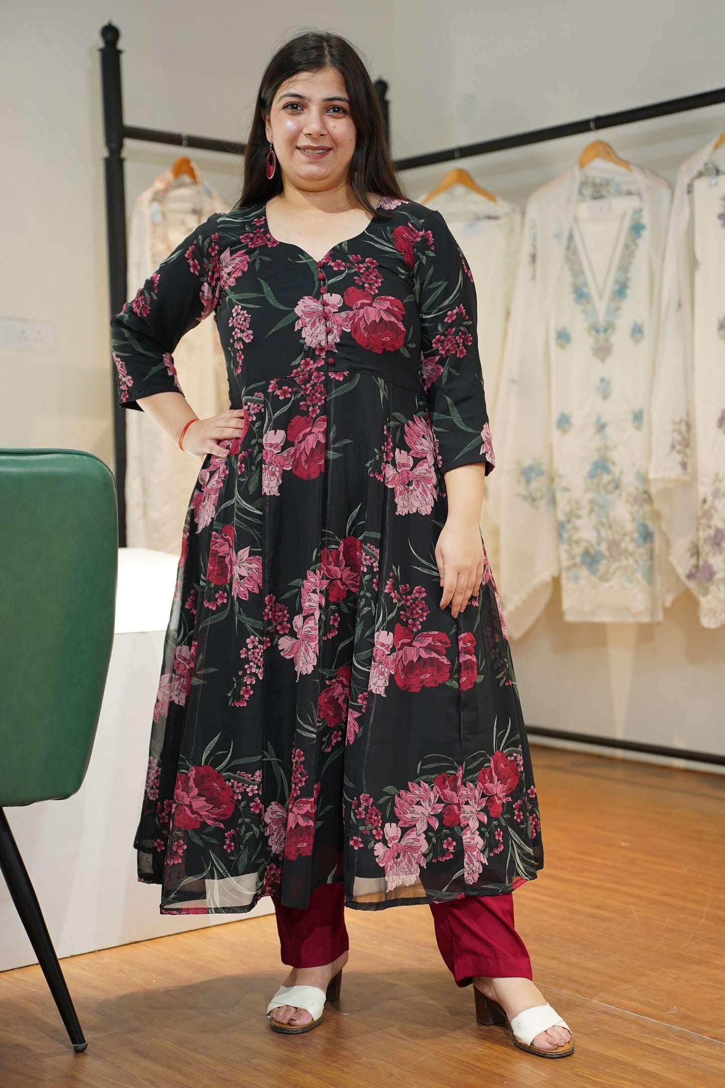 Noor-e-Gulaab Floral Anarkali Set