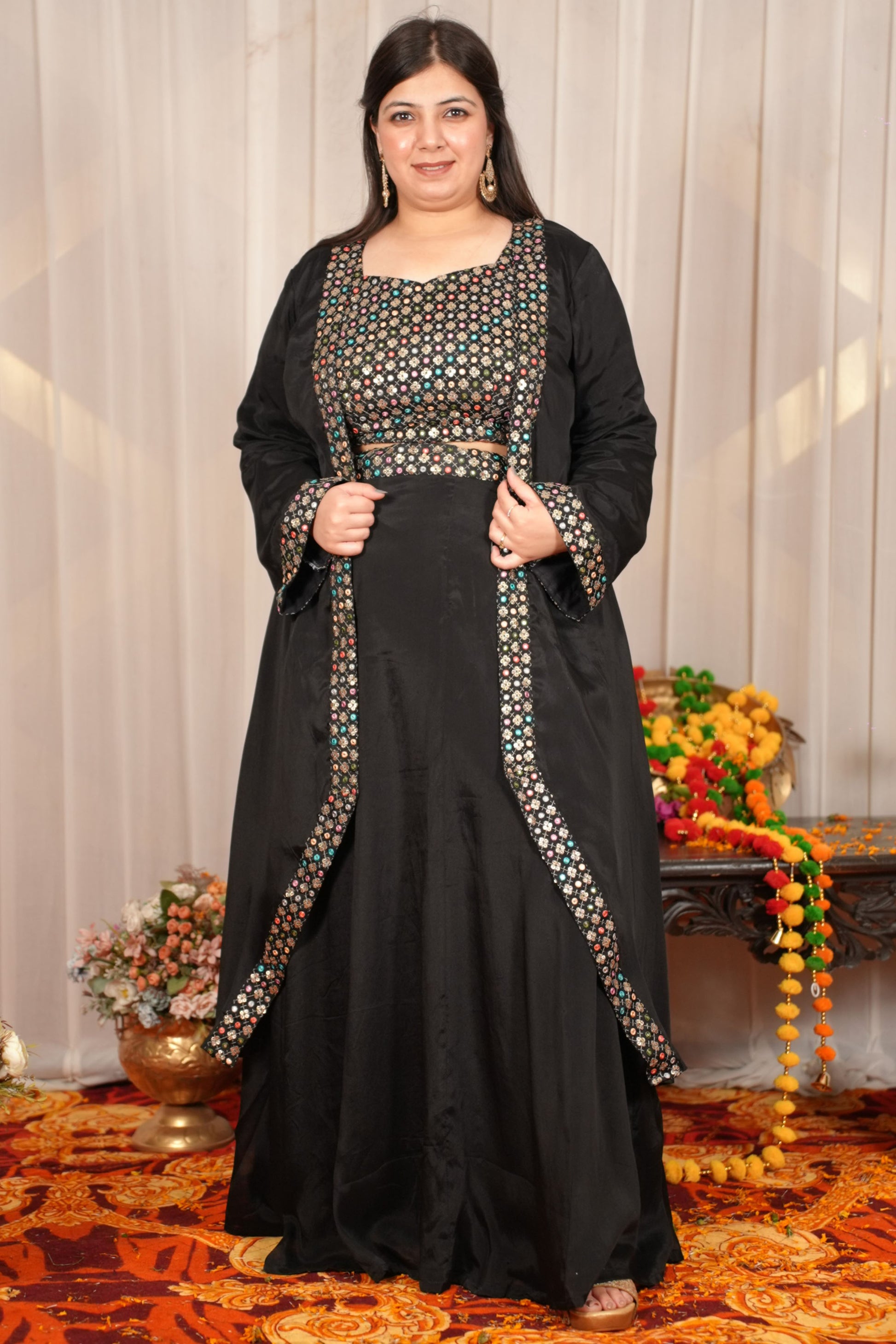 Raabta Shrug Dress with Skirt - Apella Raabta Shrug Dress with Skirt - Apella