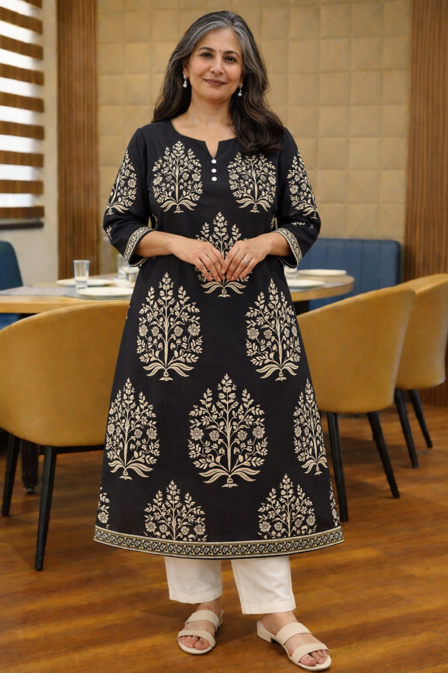 Noor Vatika Printed Cotton Kali Kurta