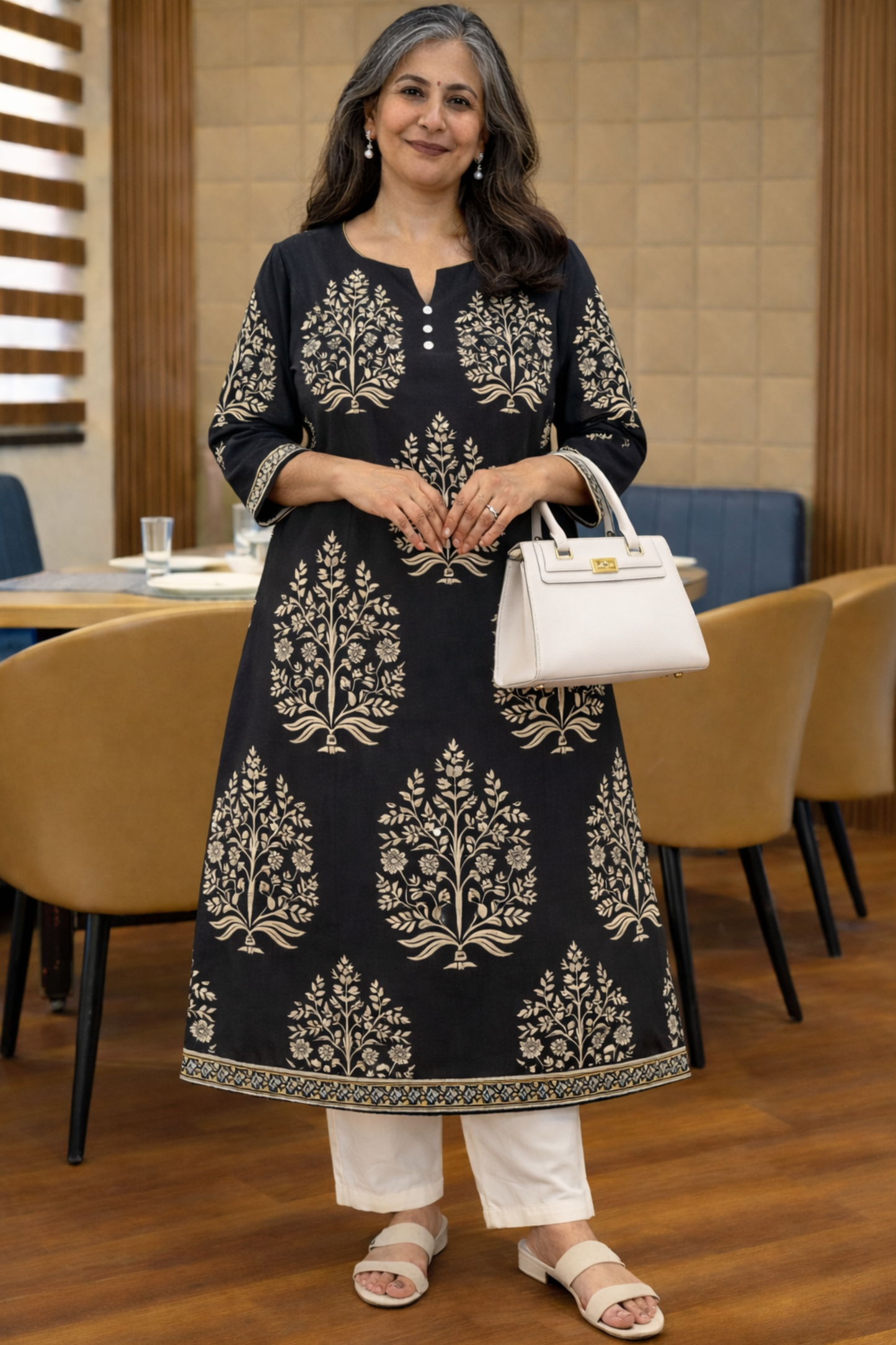 Noor Vatika Printed Cotton Kali Kurta