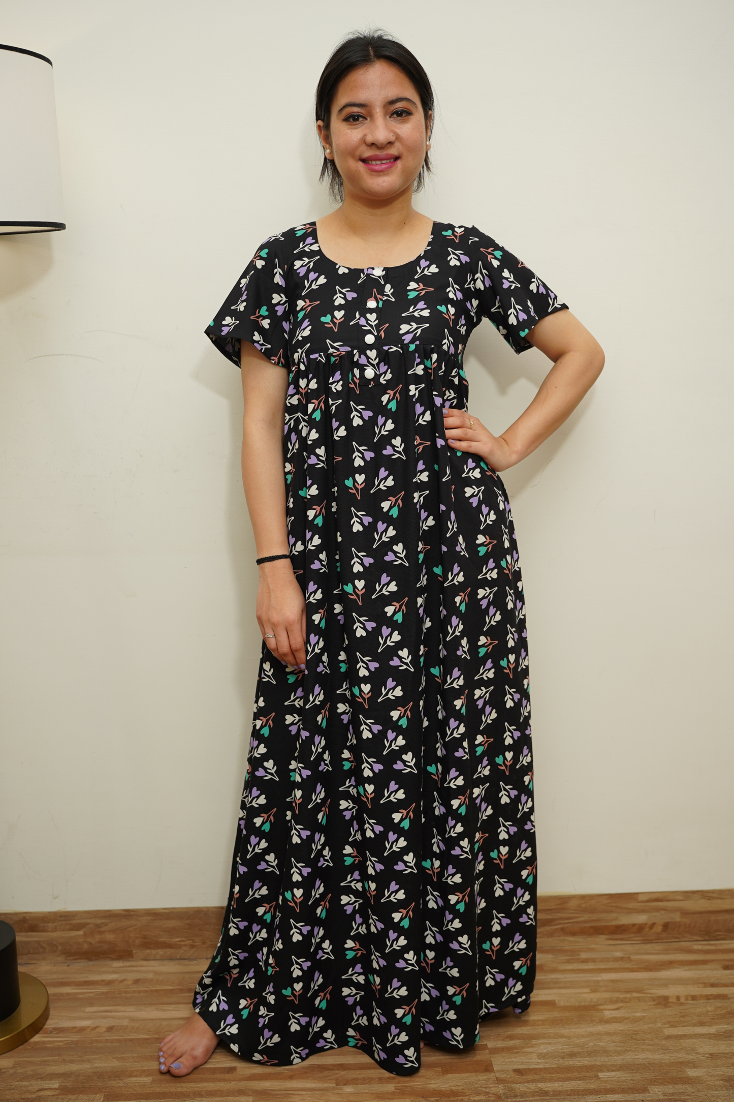 Orchid Blue Rayon Night Gown