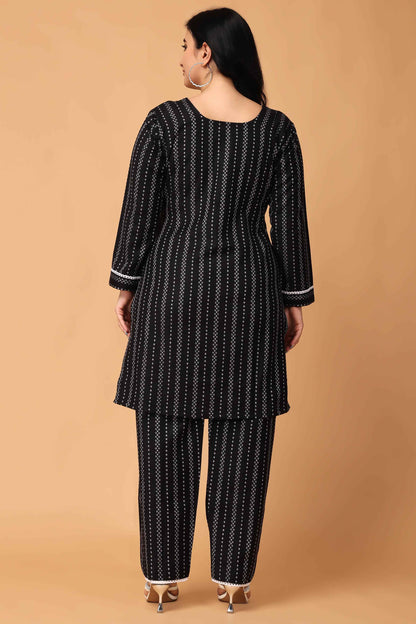 Buy Plus Size ​Cosmic Firelight Woollen Co-ord Set At Apella | Sizes XS to 10 XL | India | Free Delivery | Customized