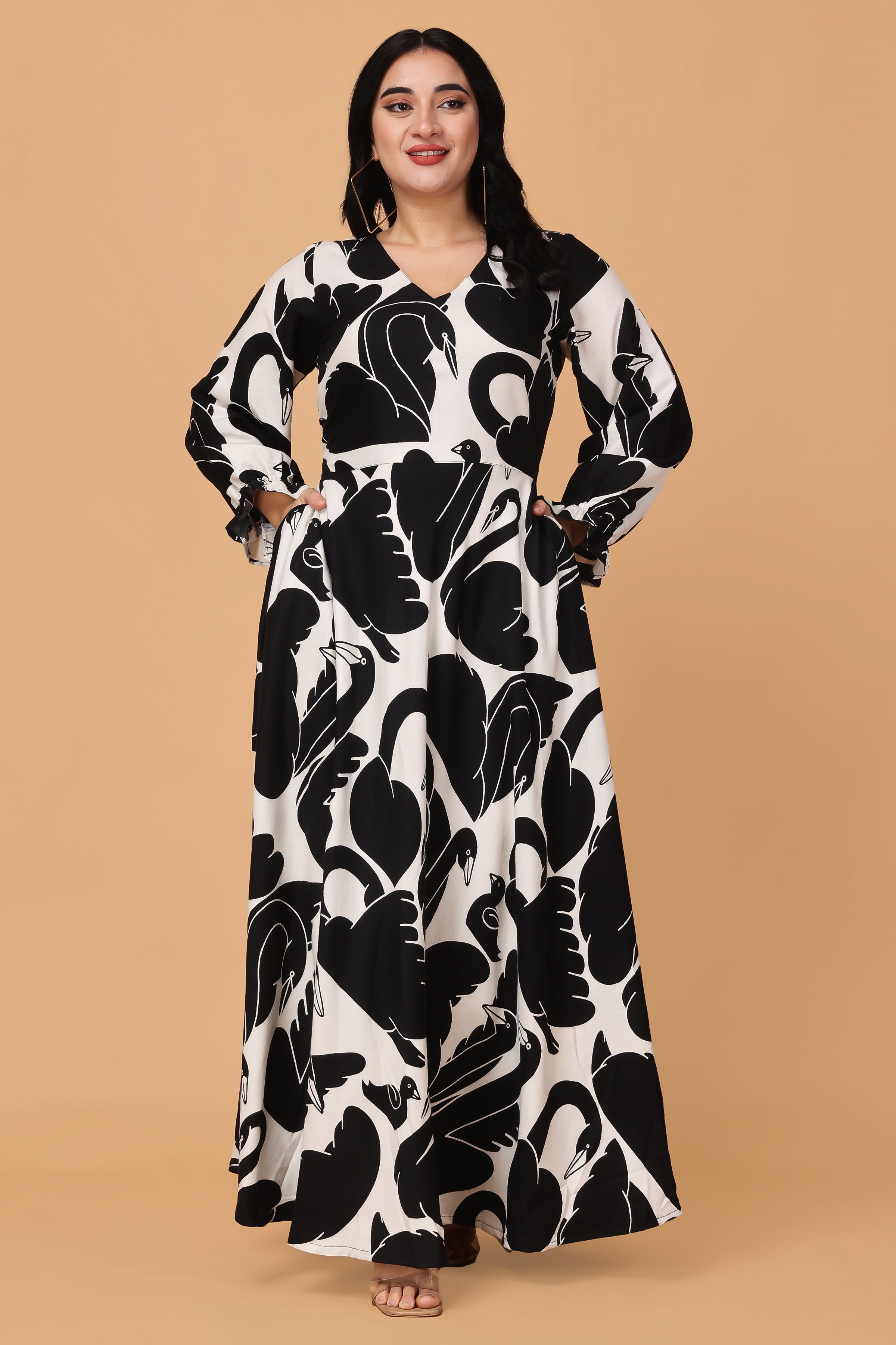 Buy SCAKHI Floral Sweetheart Neck Women's Maxi Dress | Shoppers Stop
