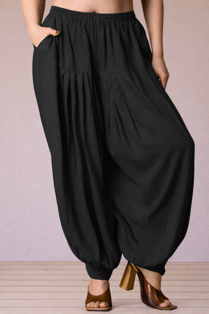Black Rayon Afghani Salwar