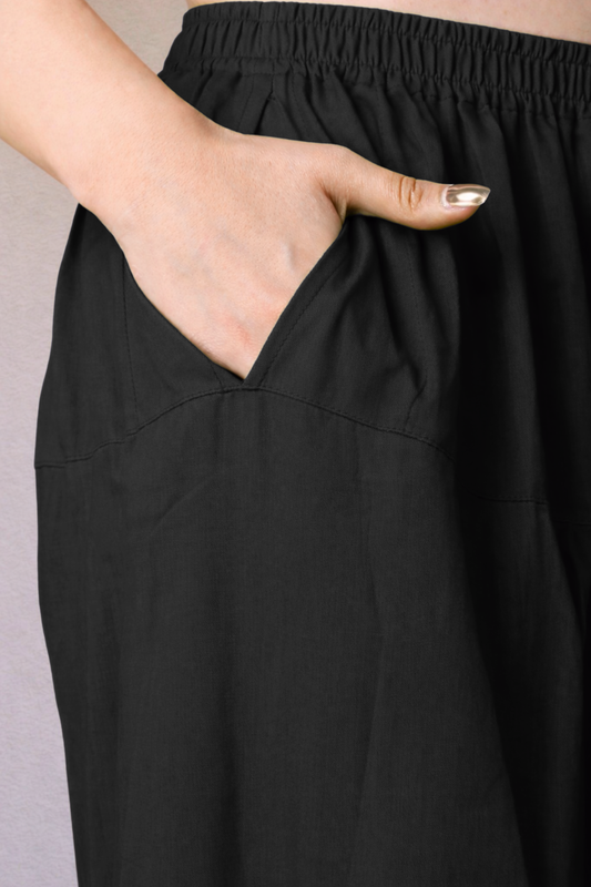 Black Rayon Afghani Salwar