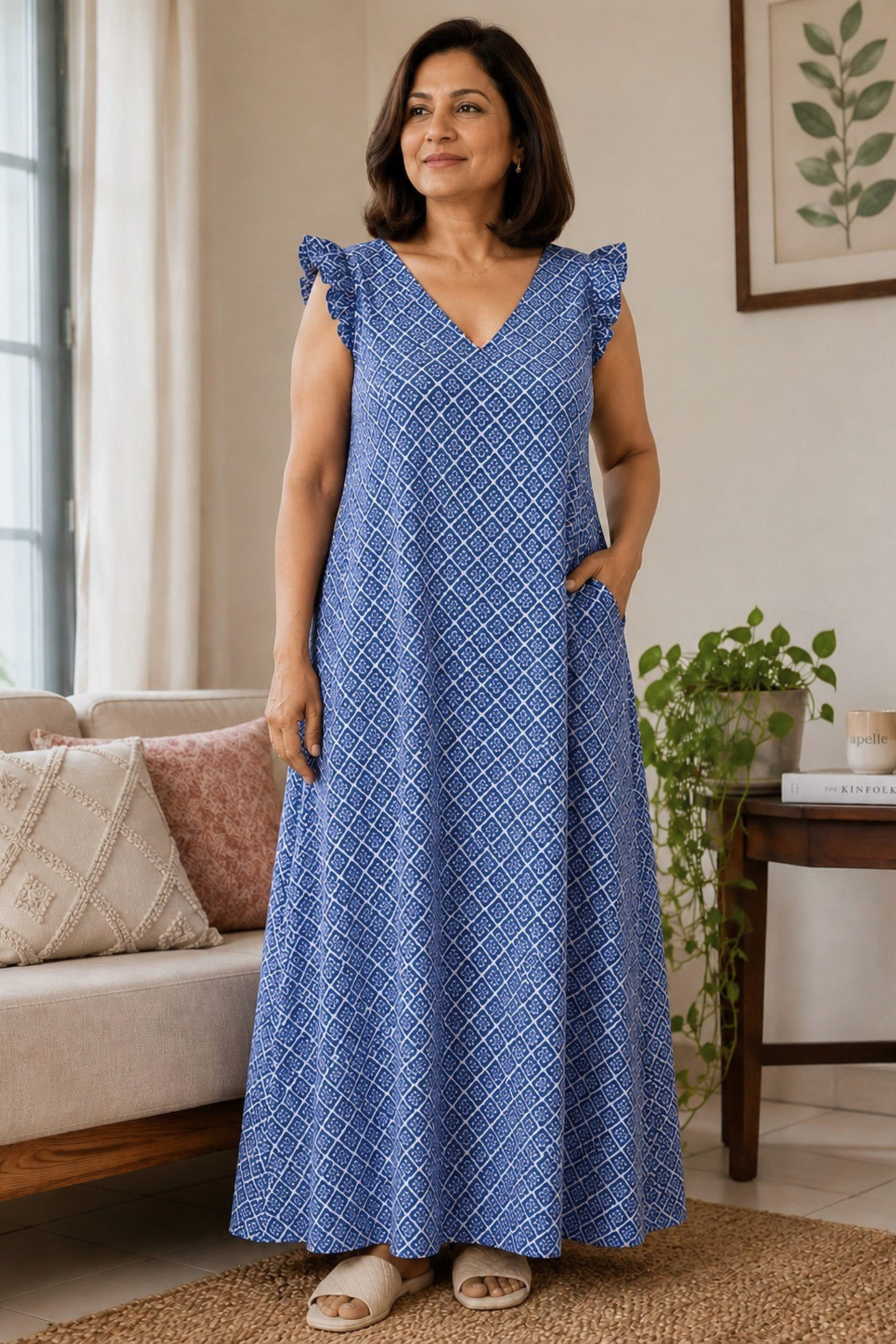Blue Atelier Rayon Lounge Dress