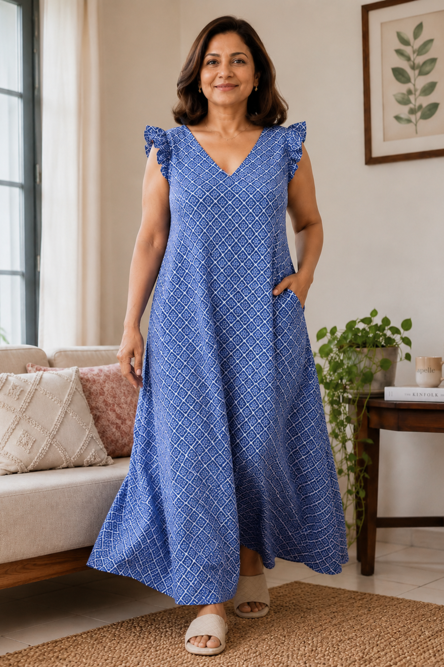 Blue Atelier Rayon Lounge Dress