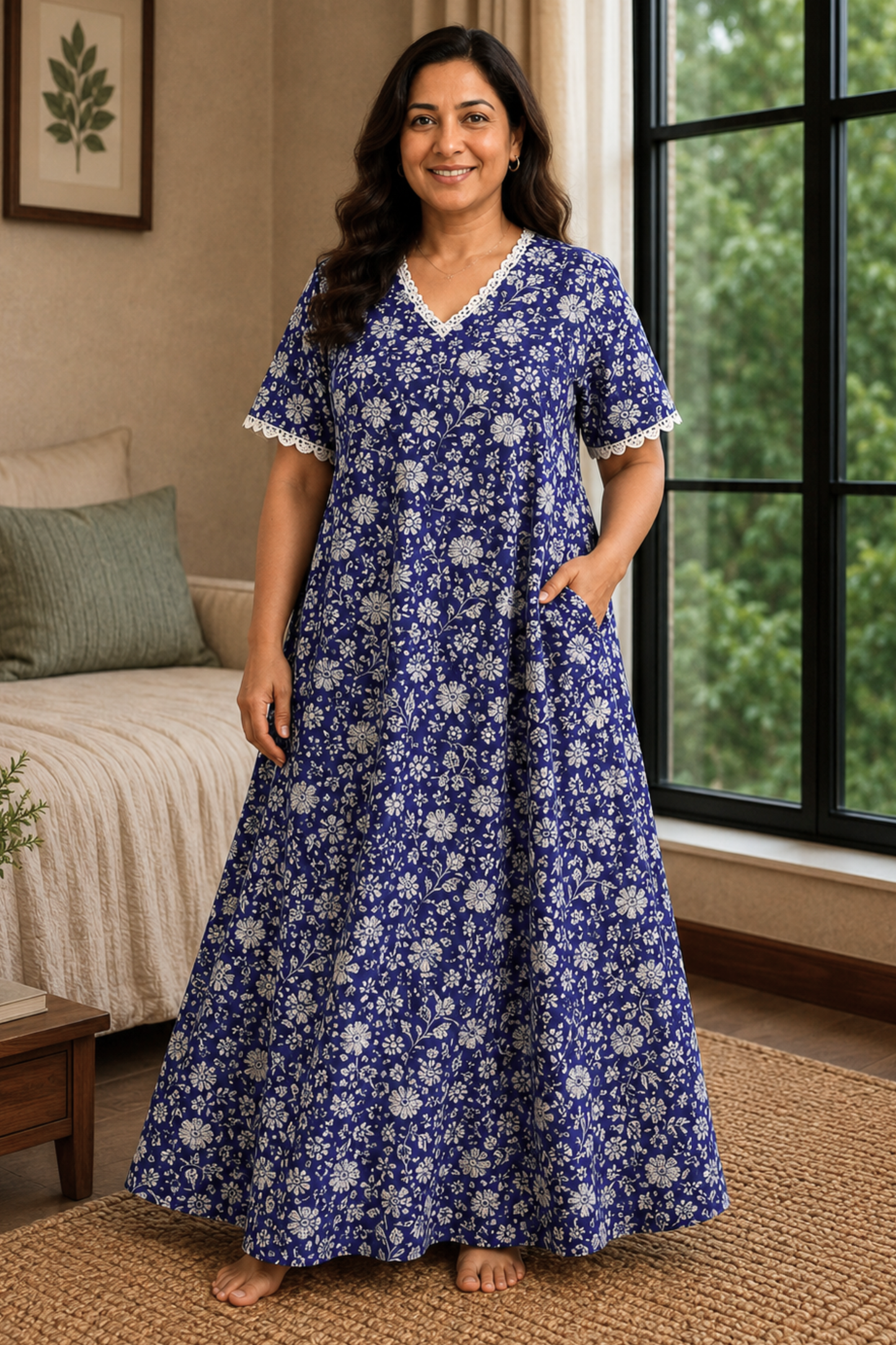 Bluebell Breeze Rayon Night Gown