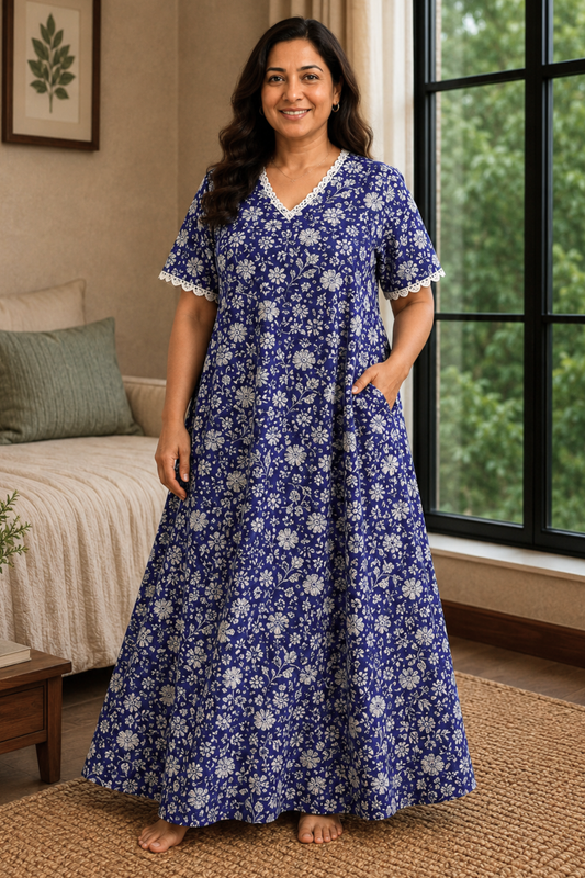 Bluebell Breeze Rayon Night Gown