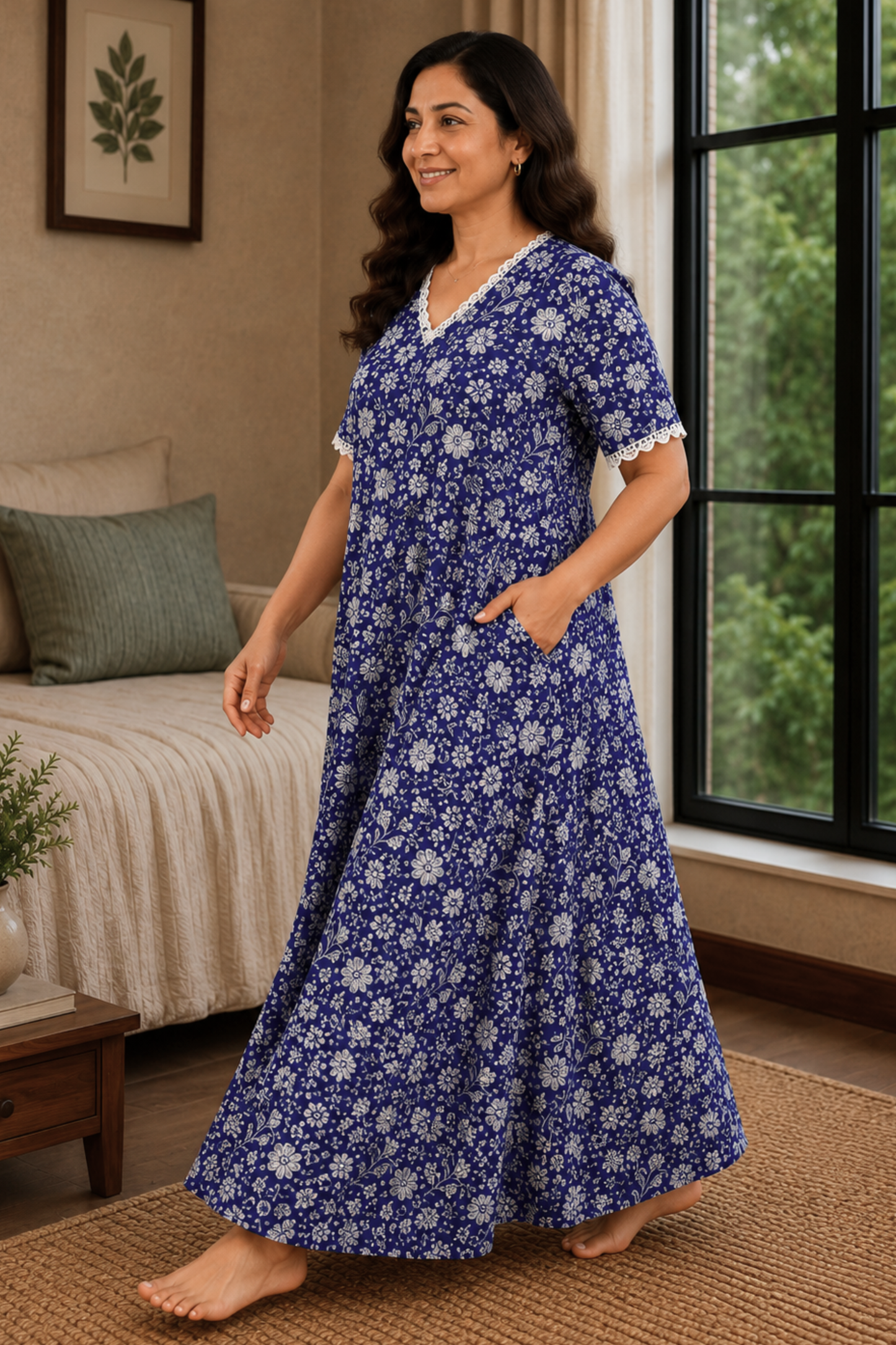 Bluebell Breeze Rayon Night Gown