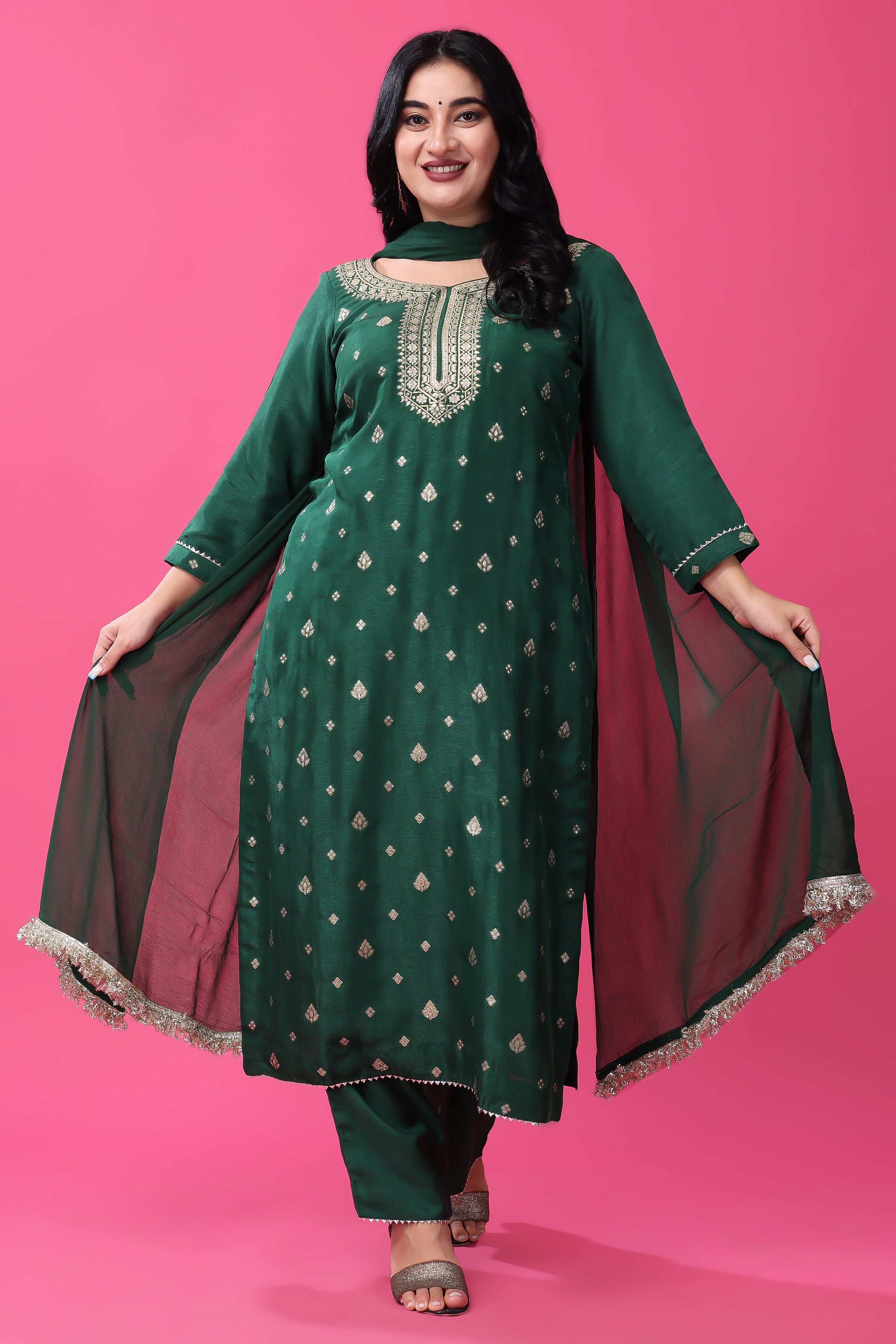 Buy Green Suit Women & Readymade Suits For Ladies - Apella