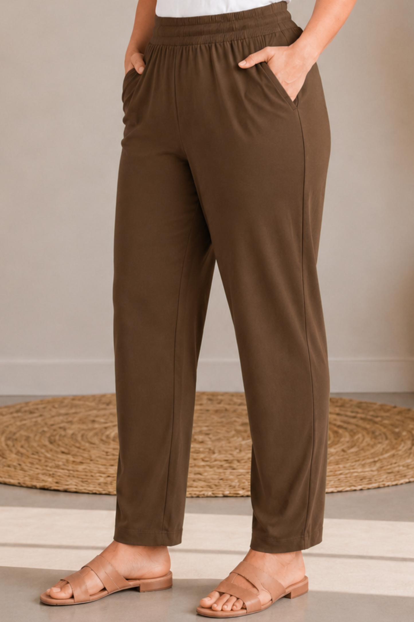 Walnut Brown Everyday Cotton Kurti Pants