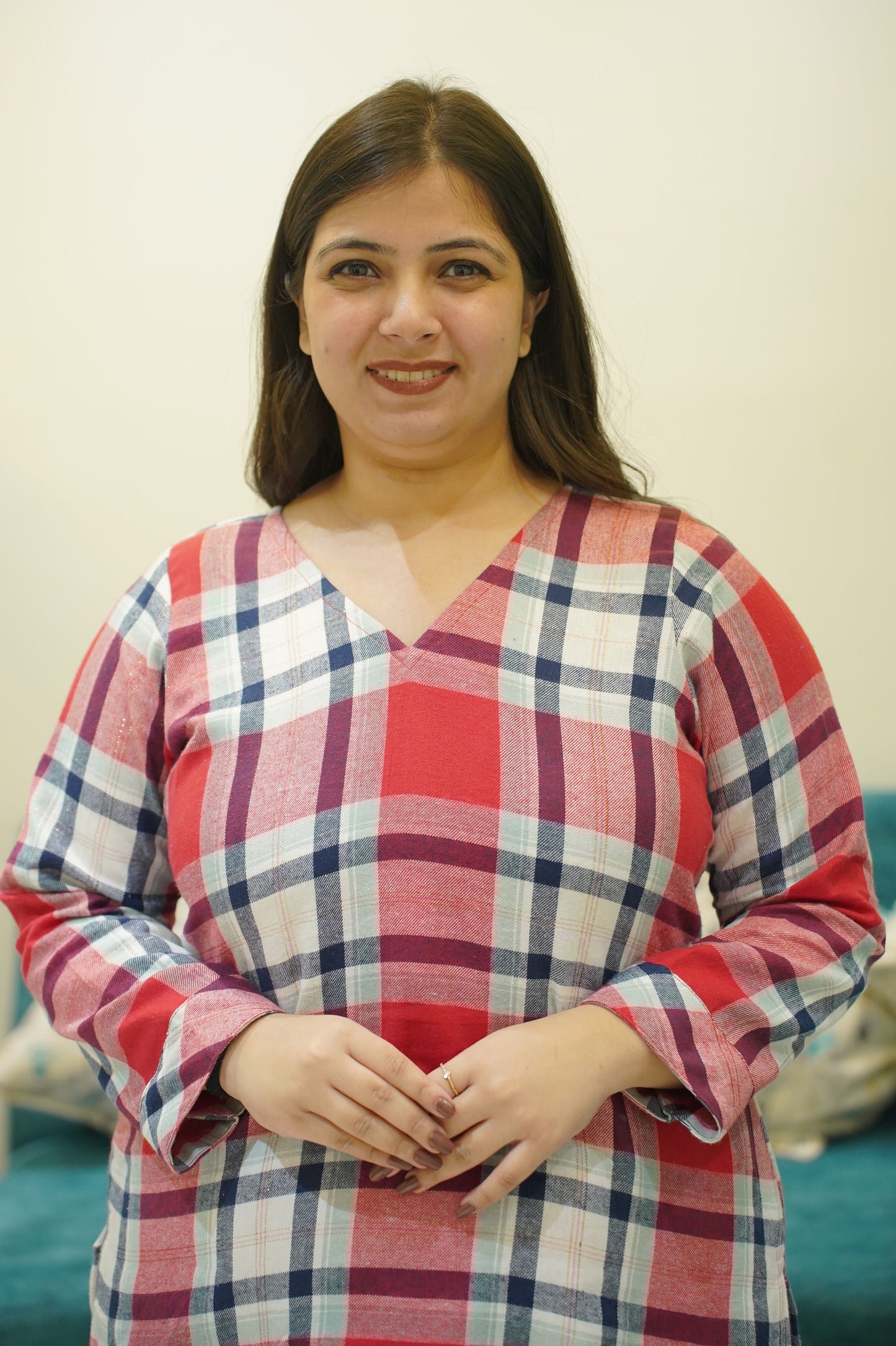 Cherry Frost Woollen Night Suit