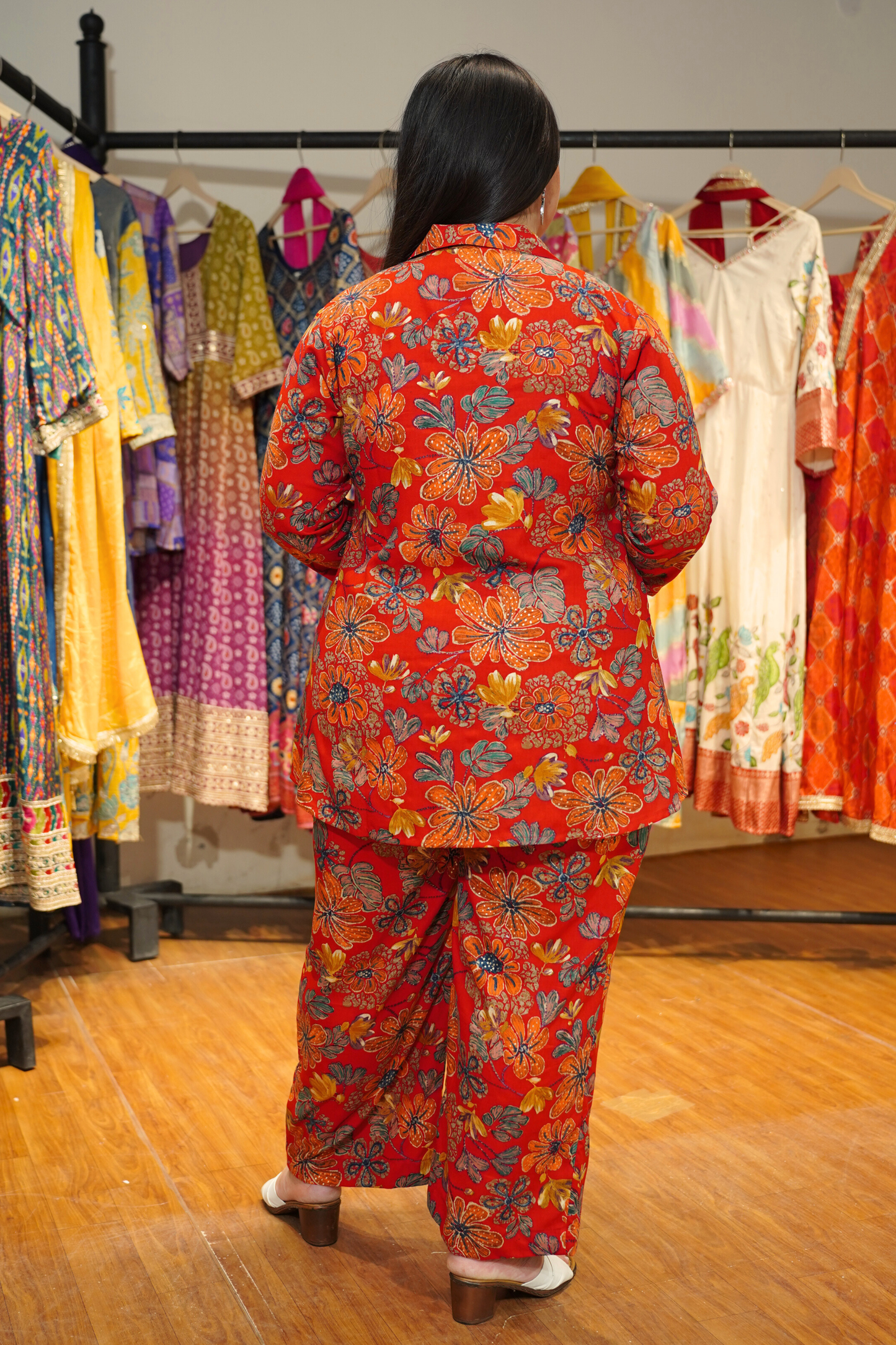 Cherry Verse Foiled Rayon Co-ord Set