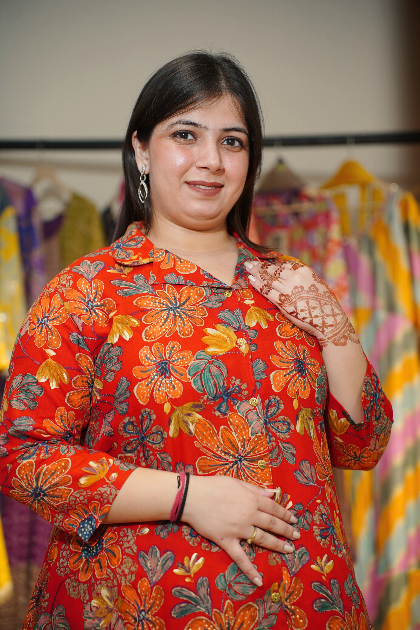 Cherry Verse Foiled Rayon Co-ord Set