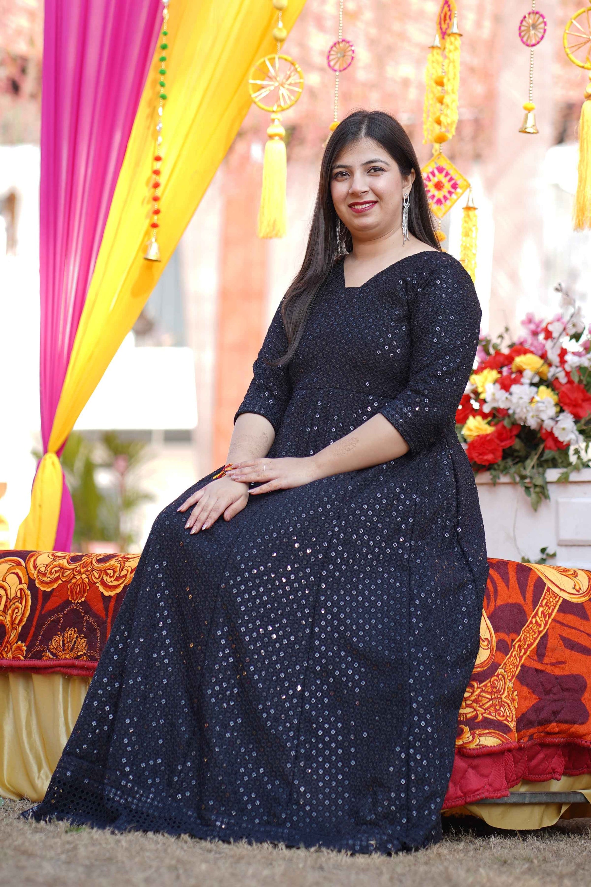 Buy Plus Size Starlit Black Sequined Fancy Dress | Apella - The XS to 10XL Store Buy Plus Size Starlit Black Sequined Fancy Dress | Apella - The XS to 10XL Store