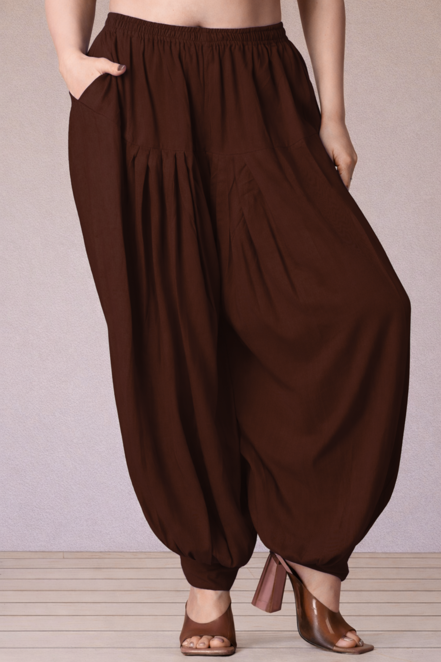 Coffee Rayon Afghani Salwar