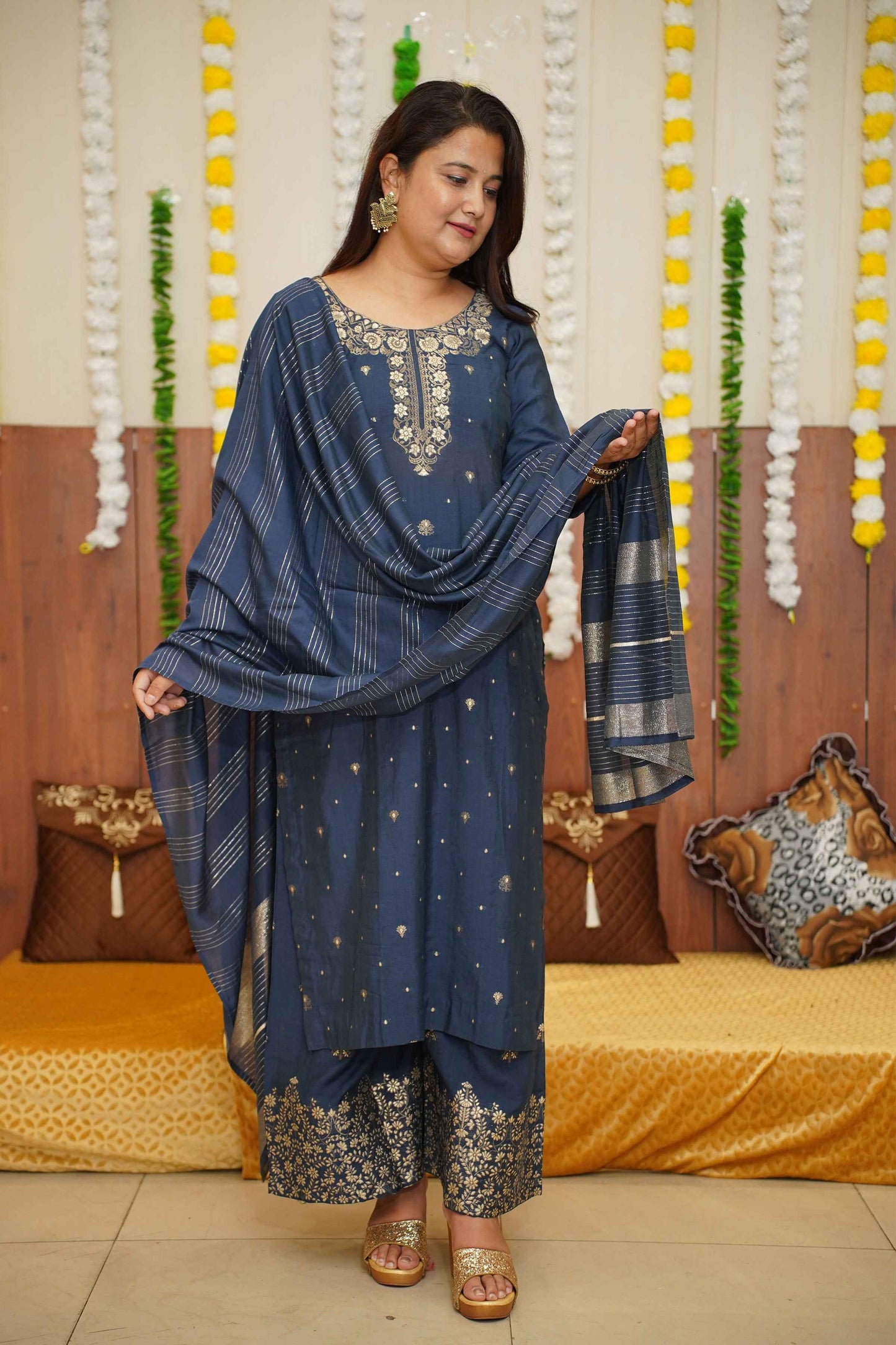 Buy Plus Size ​Cosmic Bliss Fancy Suit Set At Apella | Sizes XS to 10 XL | India | Free Delivery | Customized