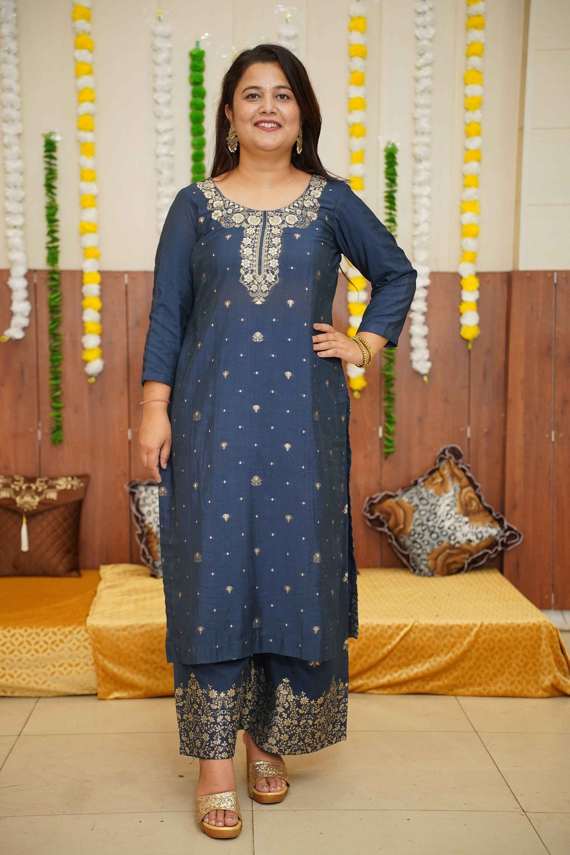 Buy Plus Size ​Cosmic Bliss Fancy Suit Set At Apella | Sizes XS to 10 XL | India | Free Delivery | Customized