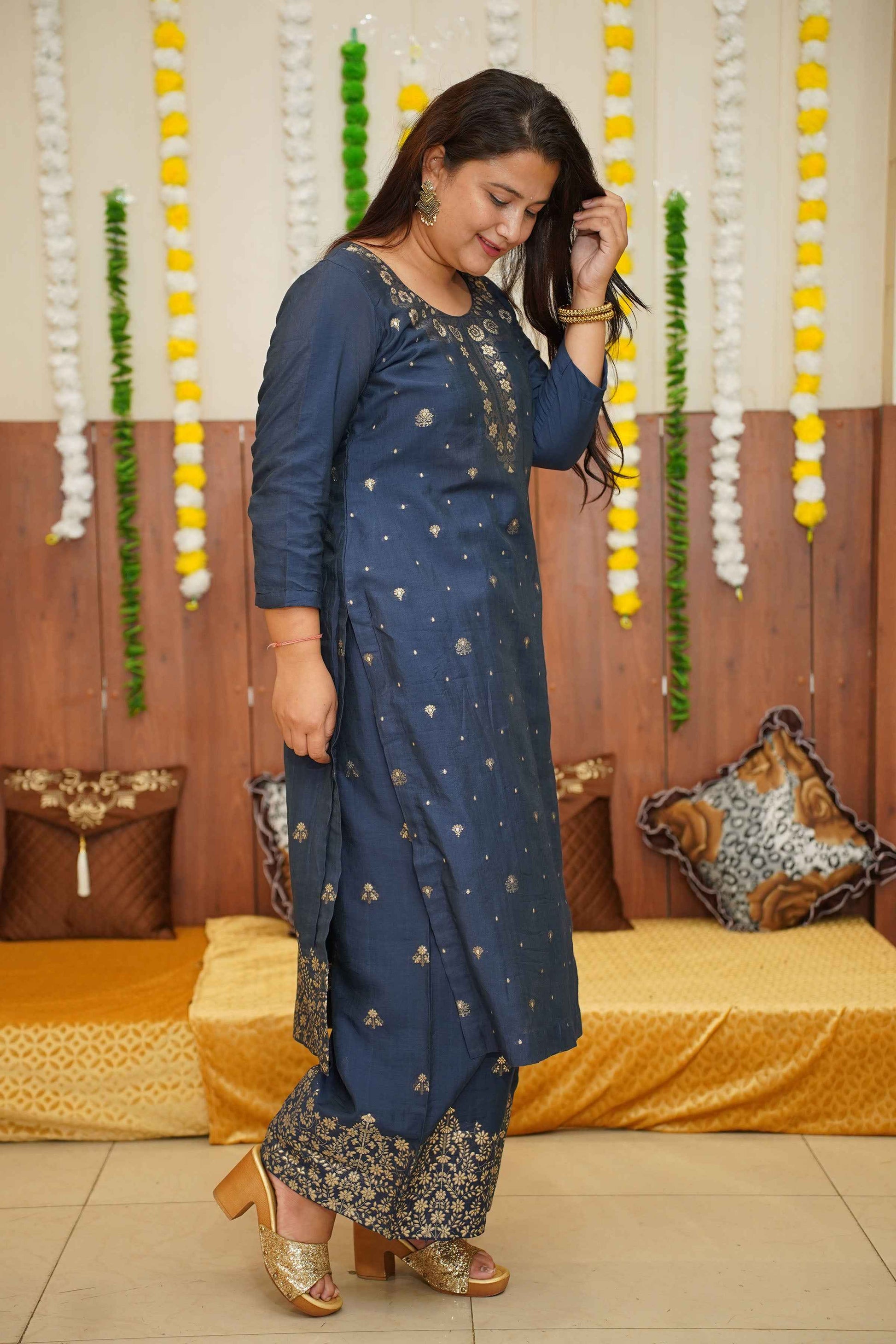 Buy Plus Size ​Cosmic Bliss Fancy Suit Set At Apella | Sizes XS to 10 XL | India | Free Delivery | Customized