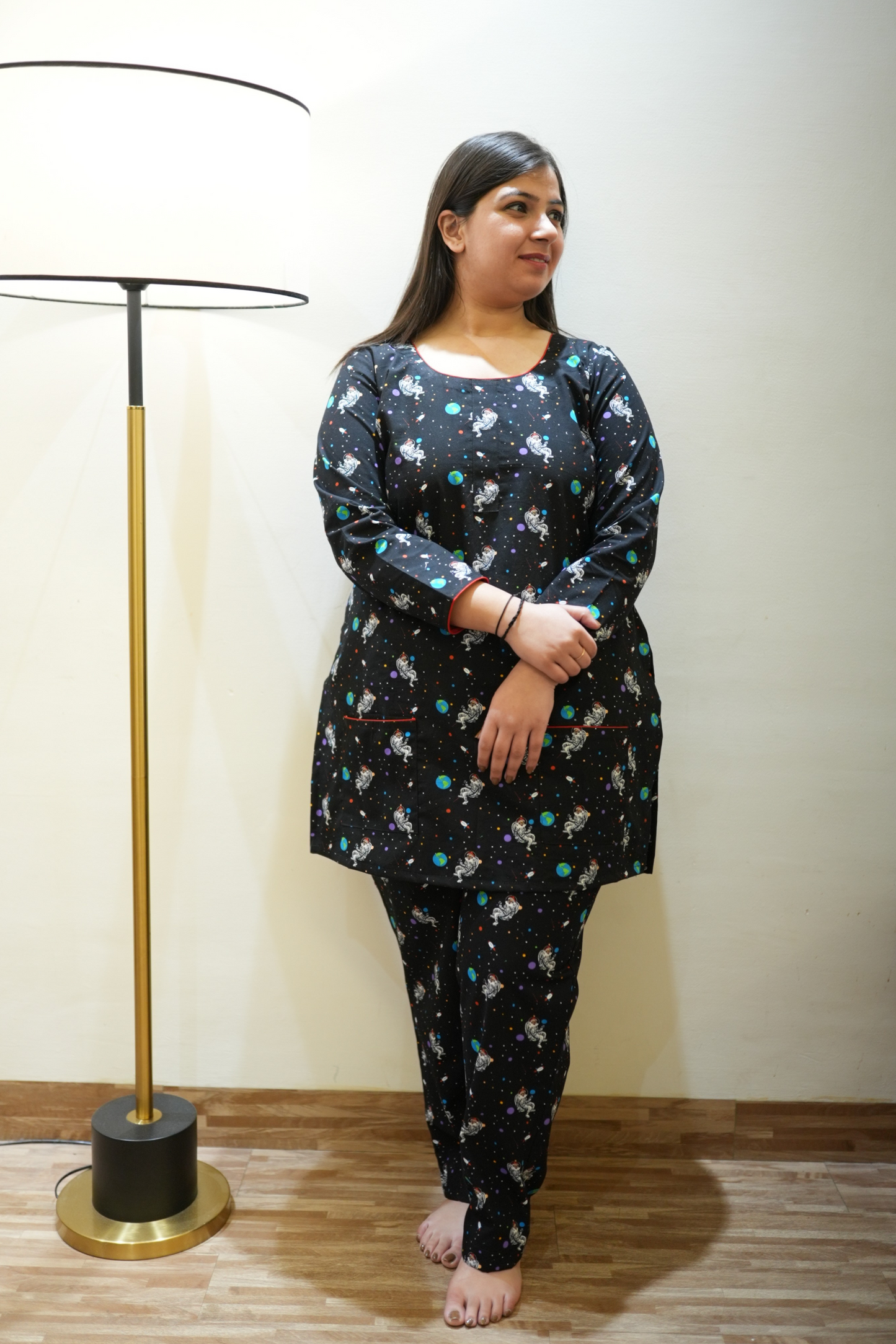 Buy Plus Size ​Cosmic Claus Woollen Night Suit At Apella | Sizes XS to 10 XL | India | Free Delivery | Customized