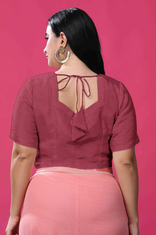 Onion Pink Elegance Silk Blouse