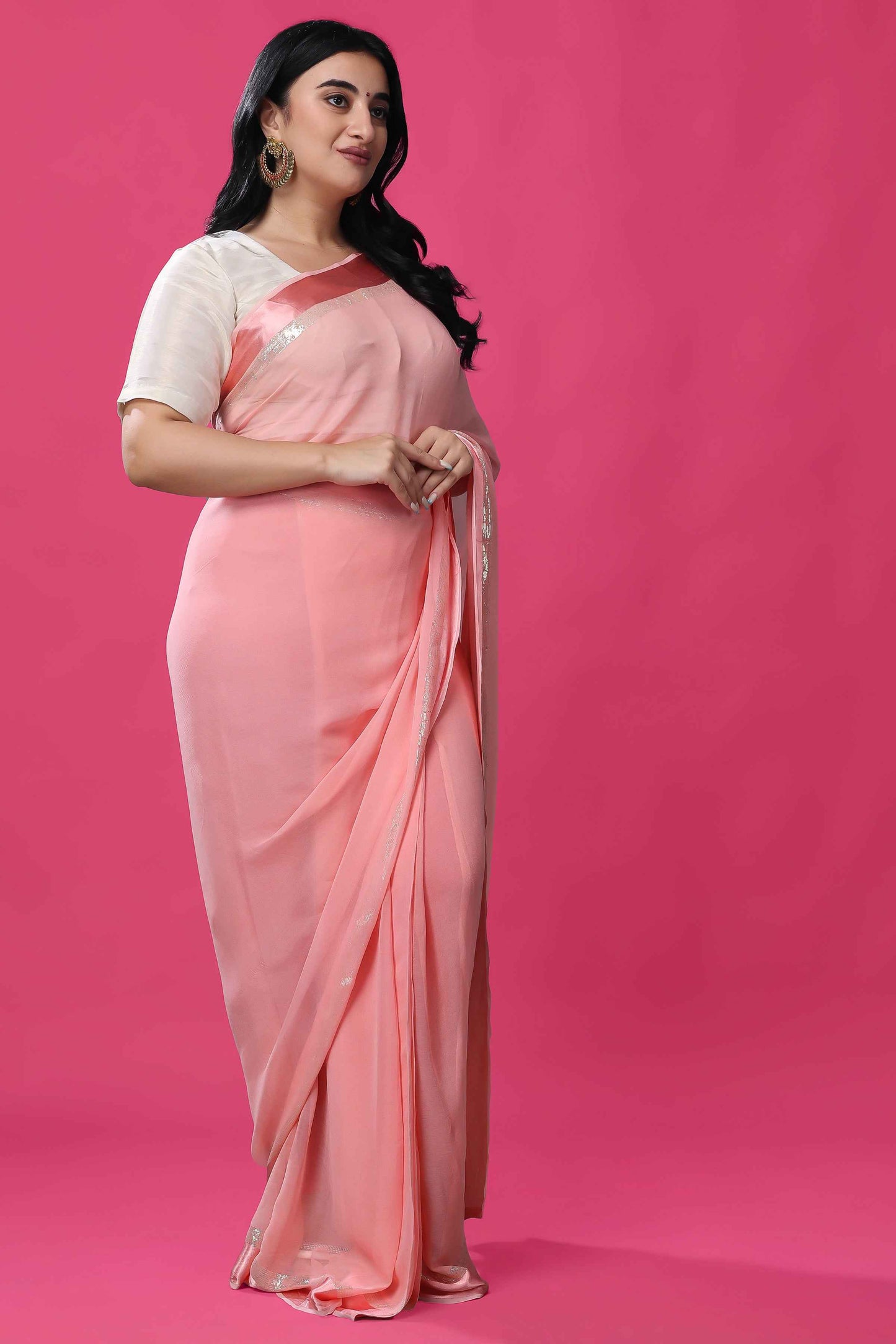 Buy Plus Size ​Ivory Elegance Silk Blouse At Apella | Sizes XS to 10 XL | India | Free Delivery | Customized