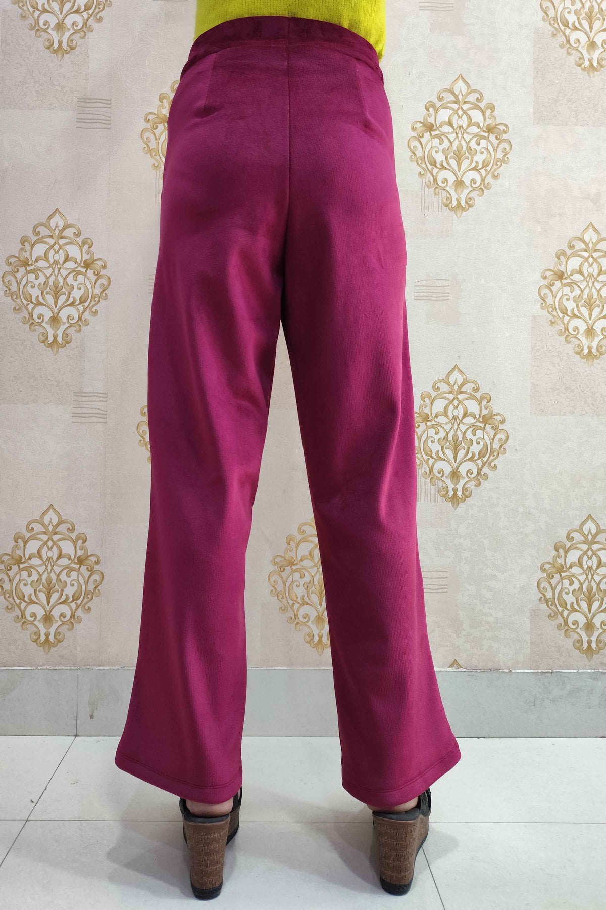 Crimson Pink Velvet Fleece Pants